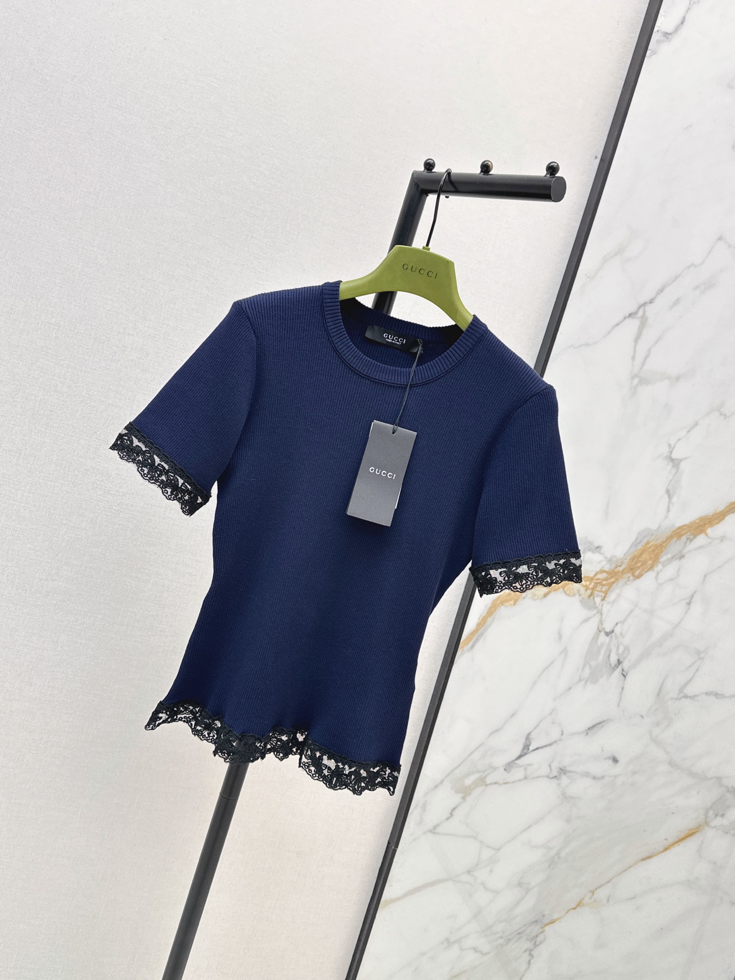 Guc 26ss lace contract knitwear