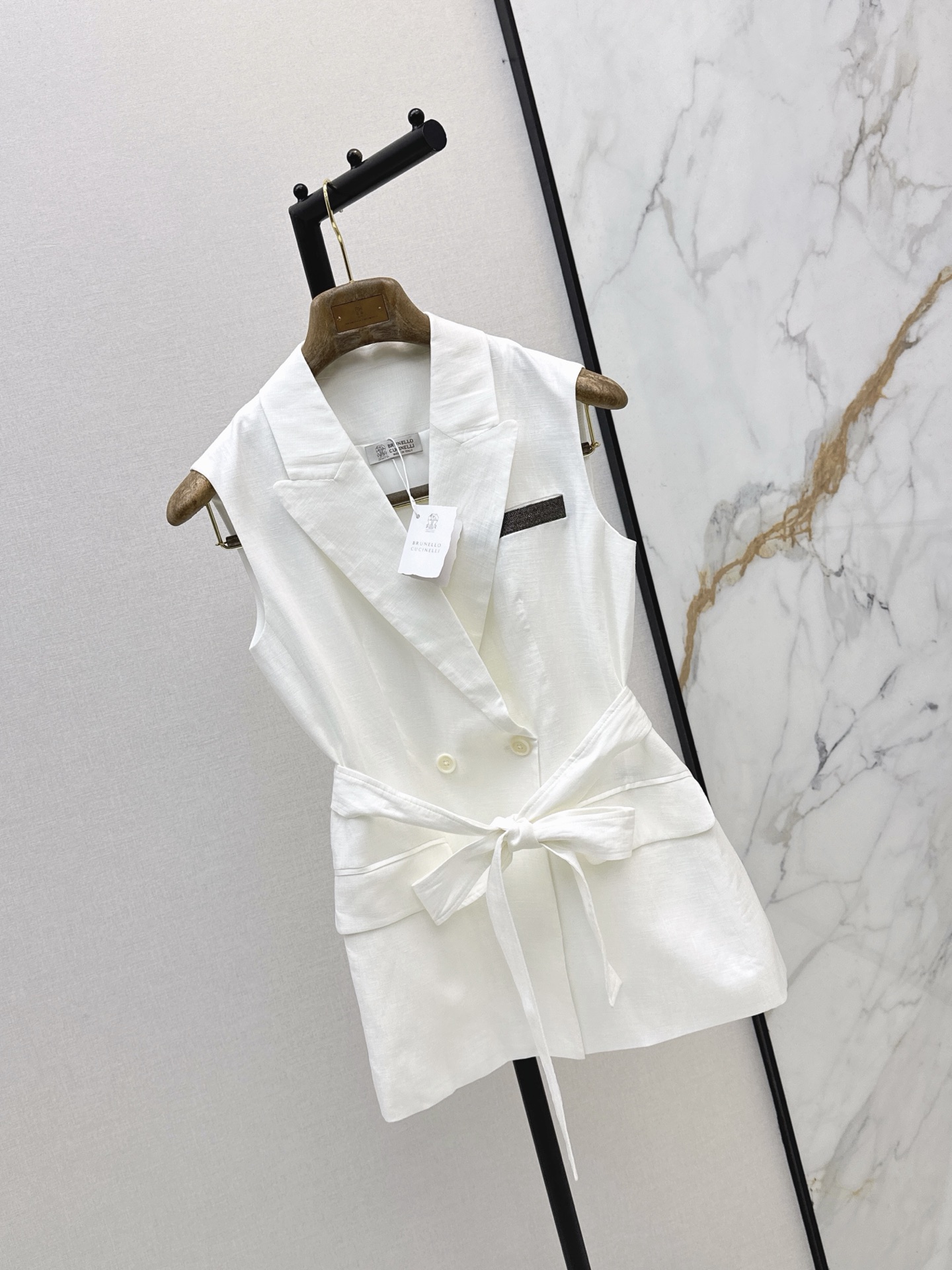Brun 26ss belted vest jacket