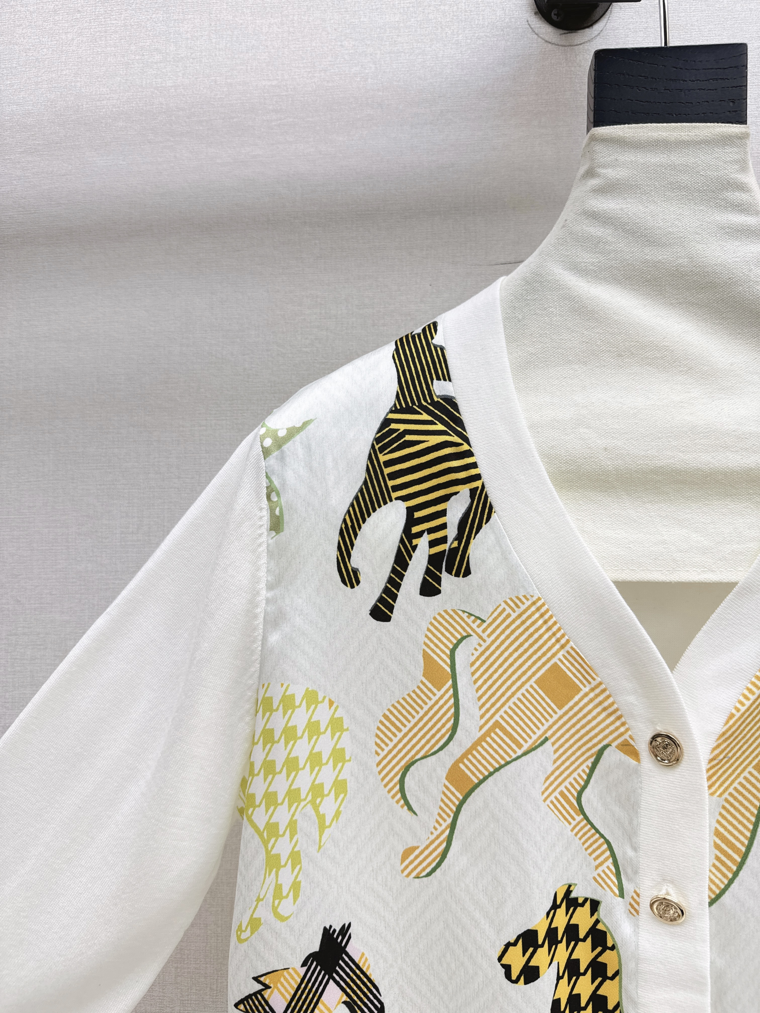 Her 26ss print knit cardigan