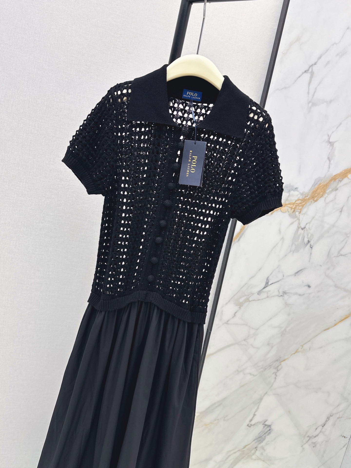 Ralp 26ss hollow knit contract dress