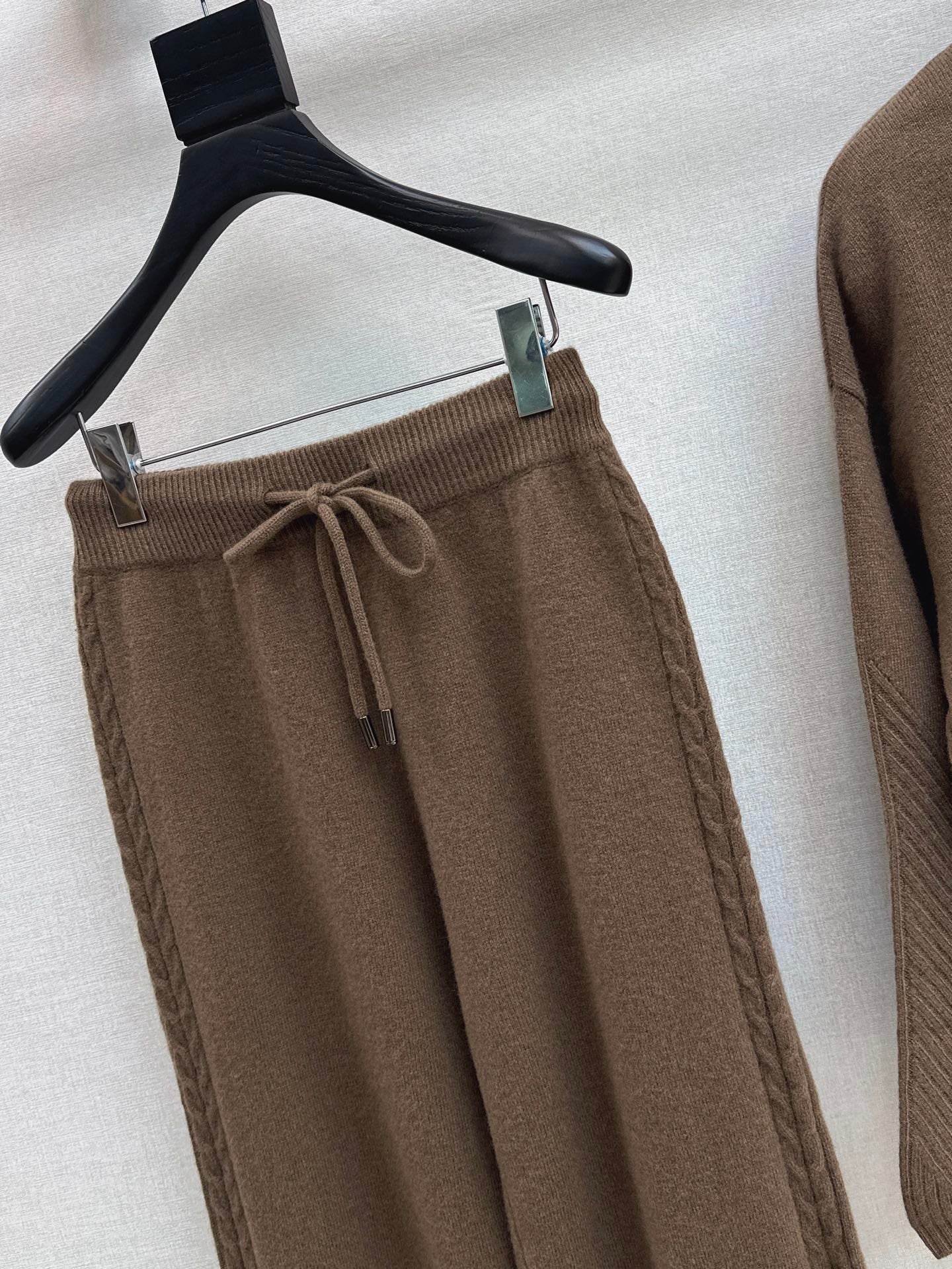 Max 25fw wool high neck+wide-leg pants outfit sets