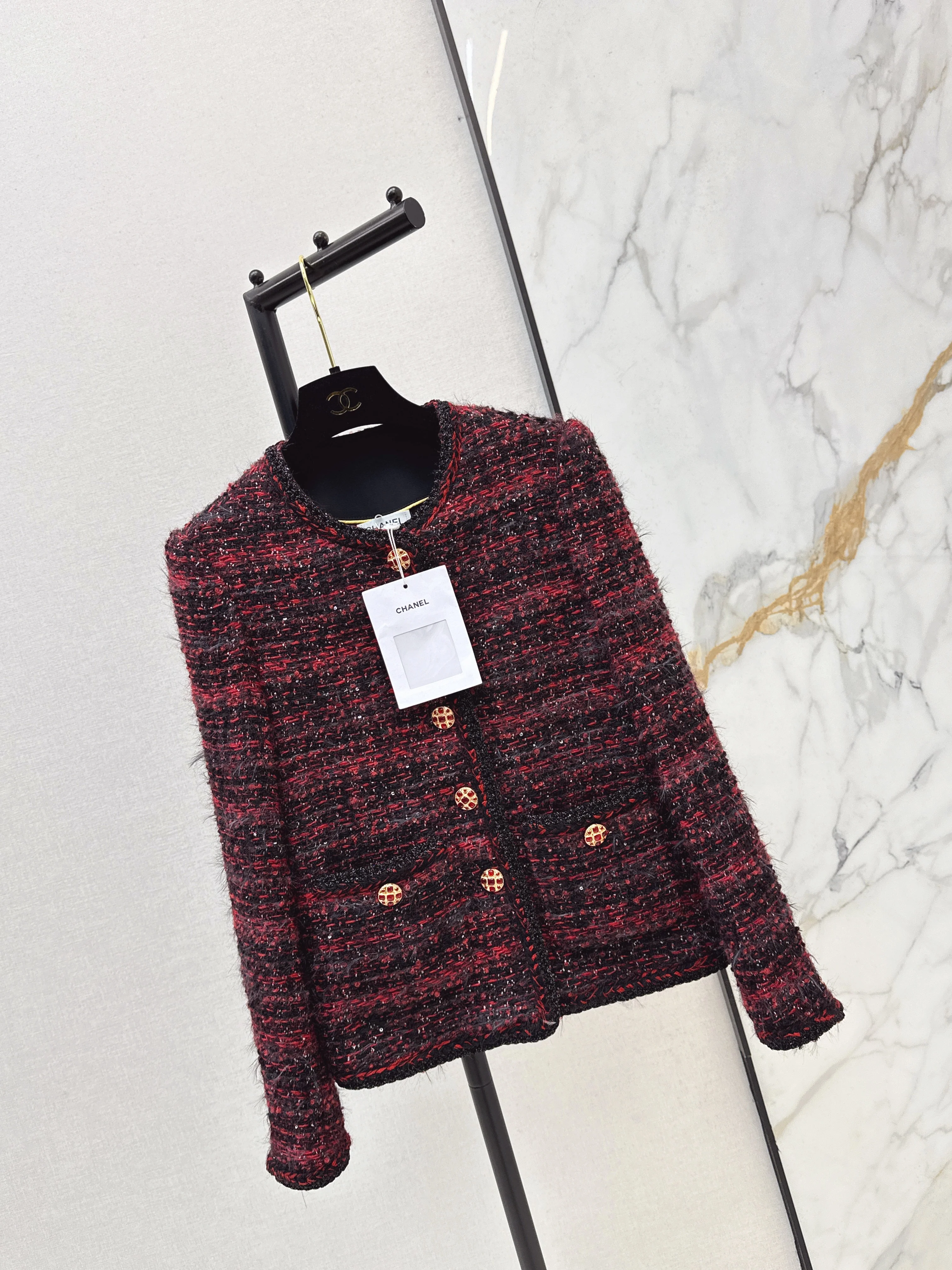 Chan 26ss woven tweed jacket
