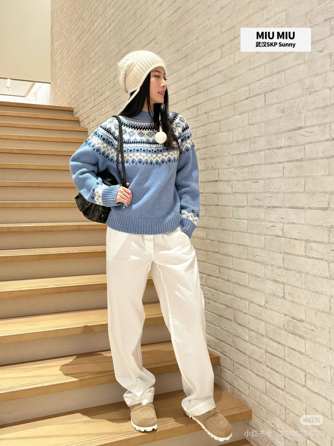 Miu 25fw jacquard sweater