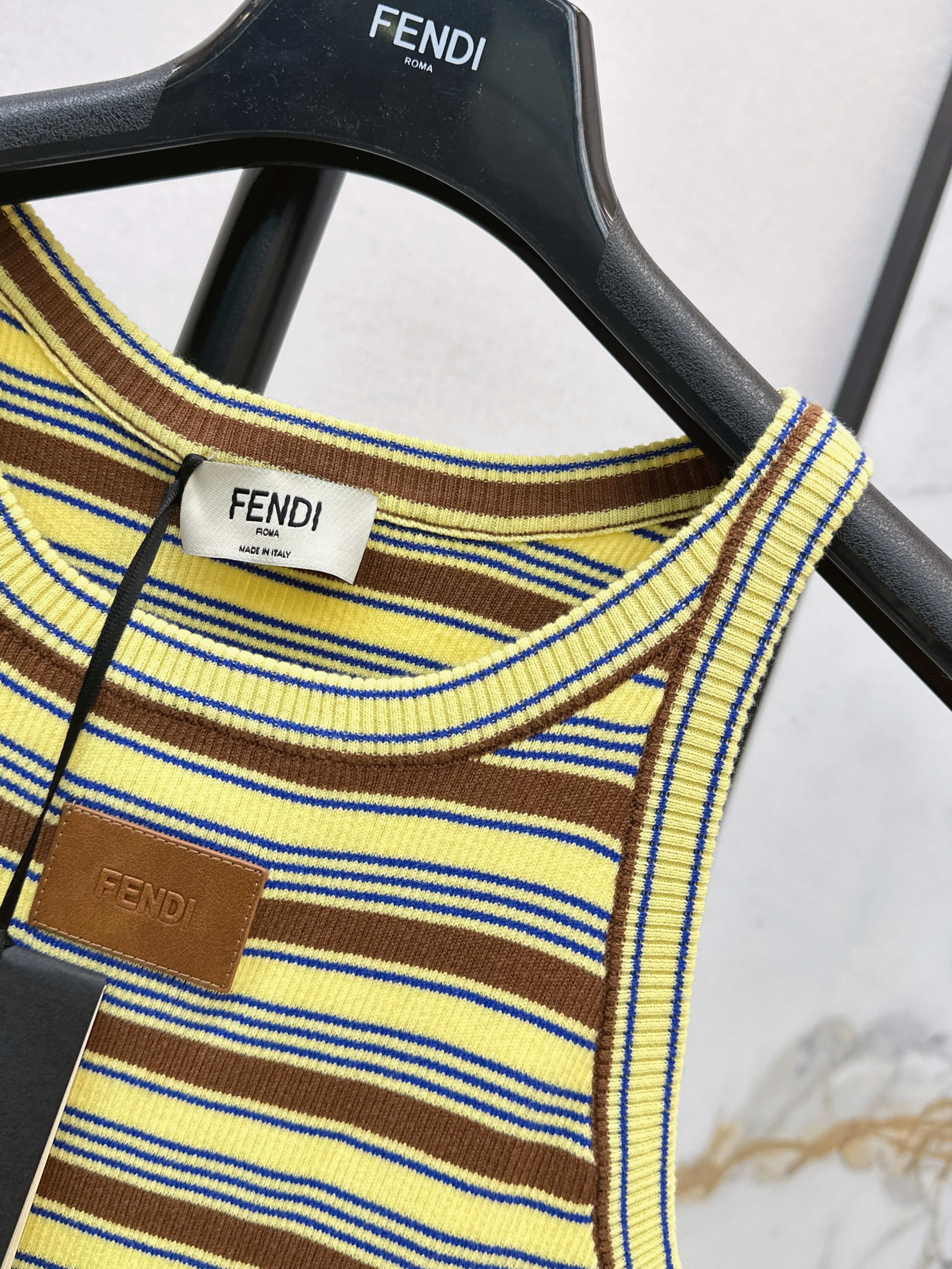 Fend 26ss stripe vest