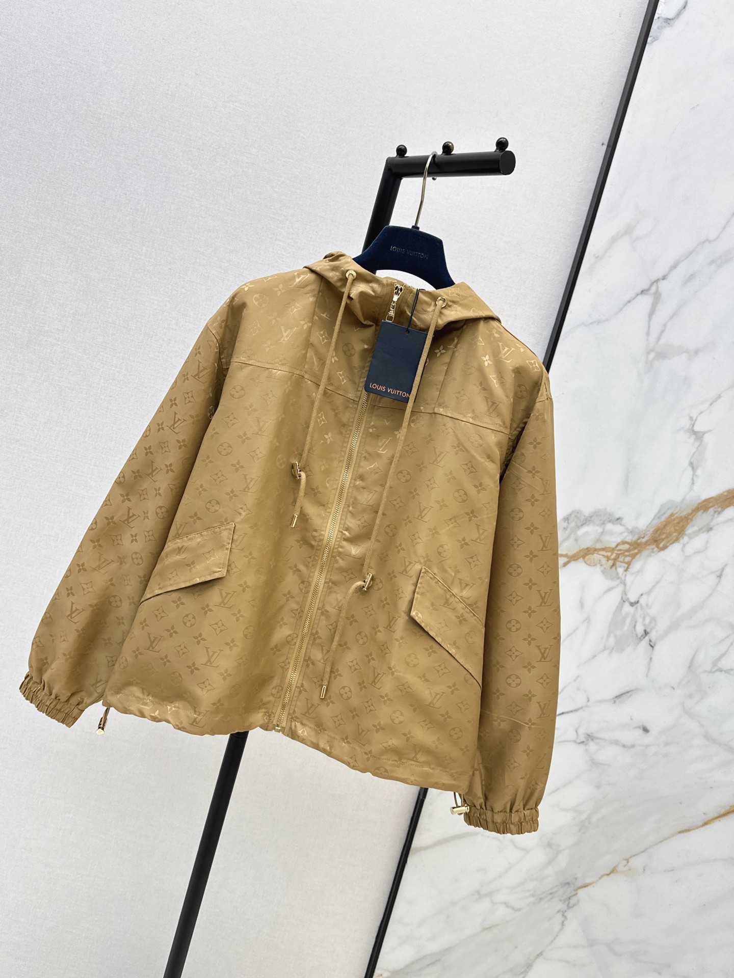 Louis 26ss Tonal Print Hooded Zip Jacke