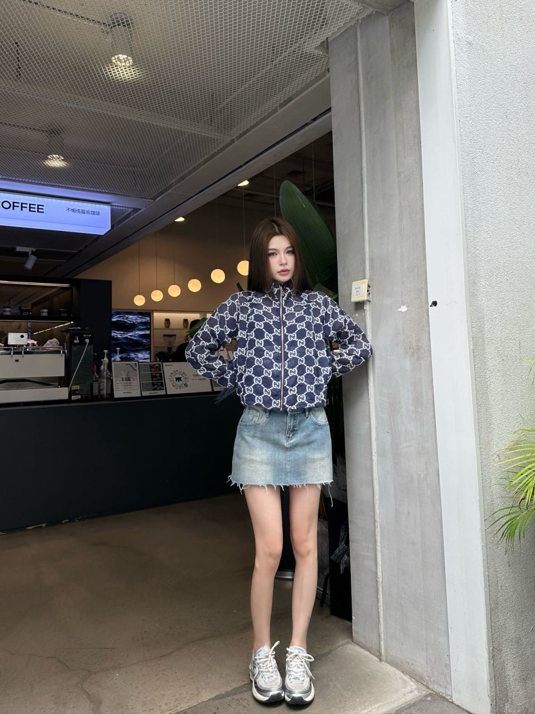 Guc 26SS Monogram Print Cropped Jacket