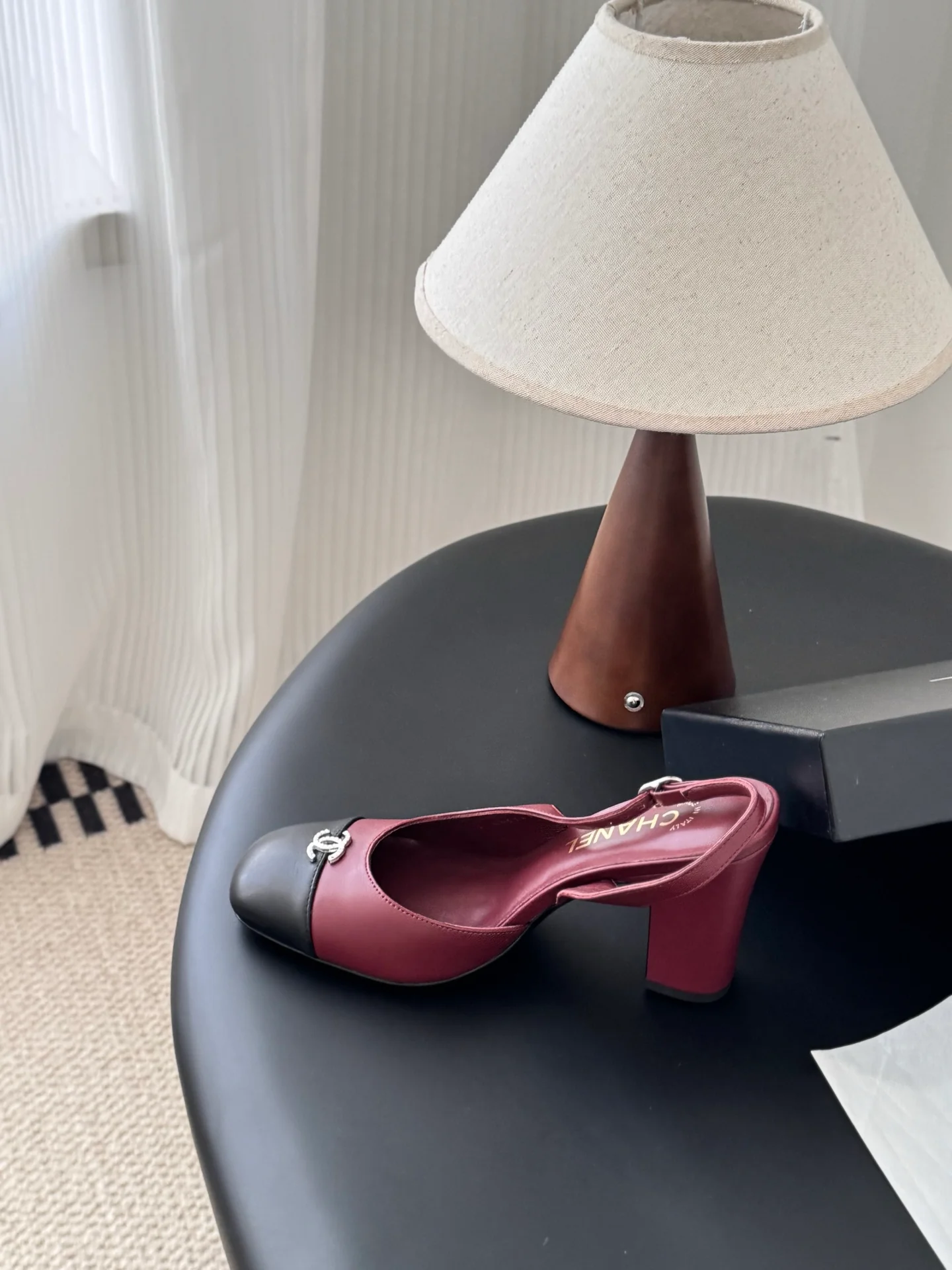 Chan 25fw slingback mary jane chunky heels