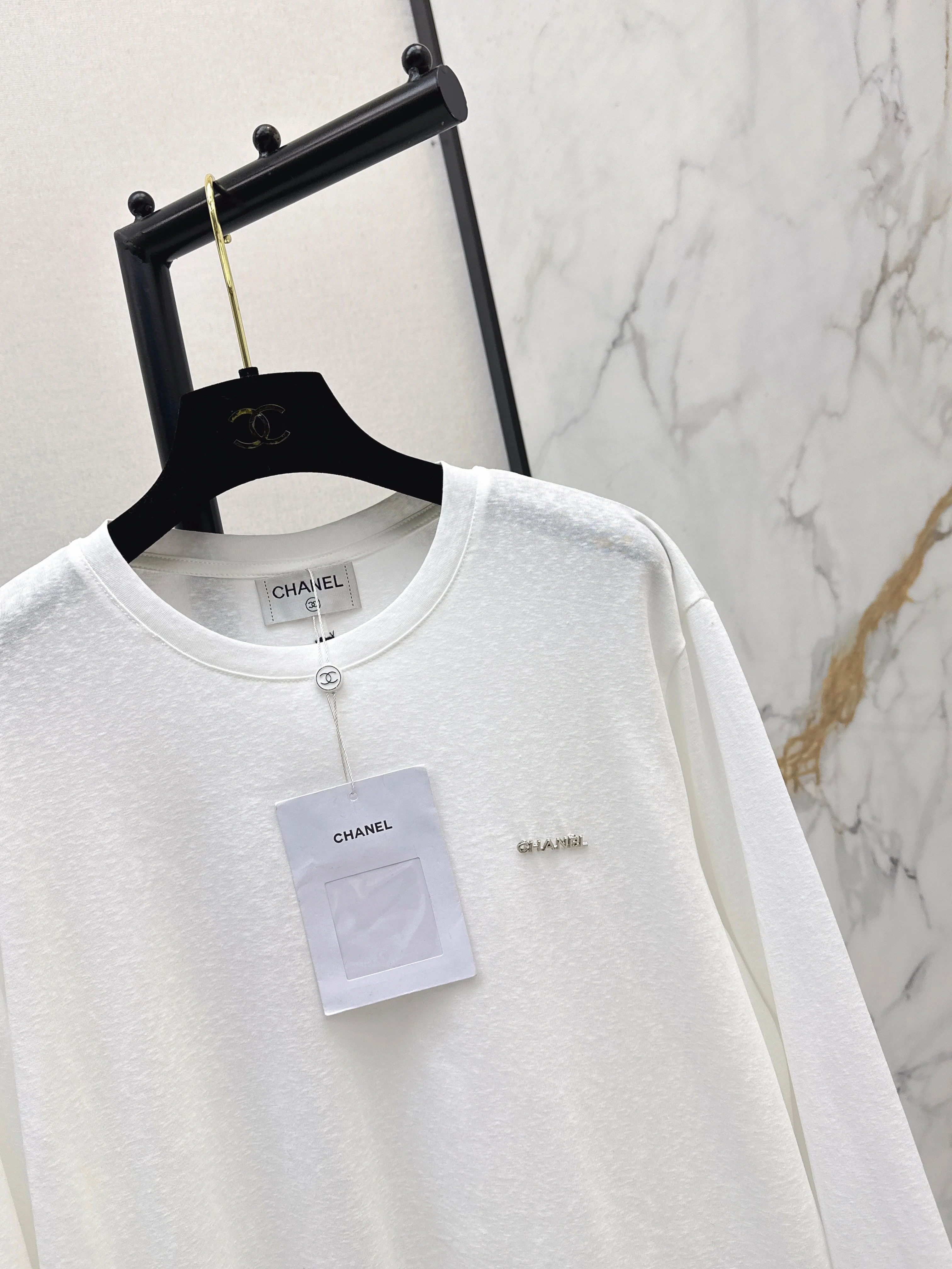 Chan 26ss embroidery logo tee