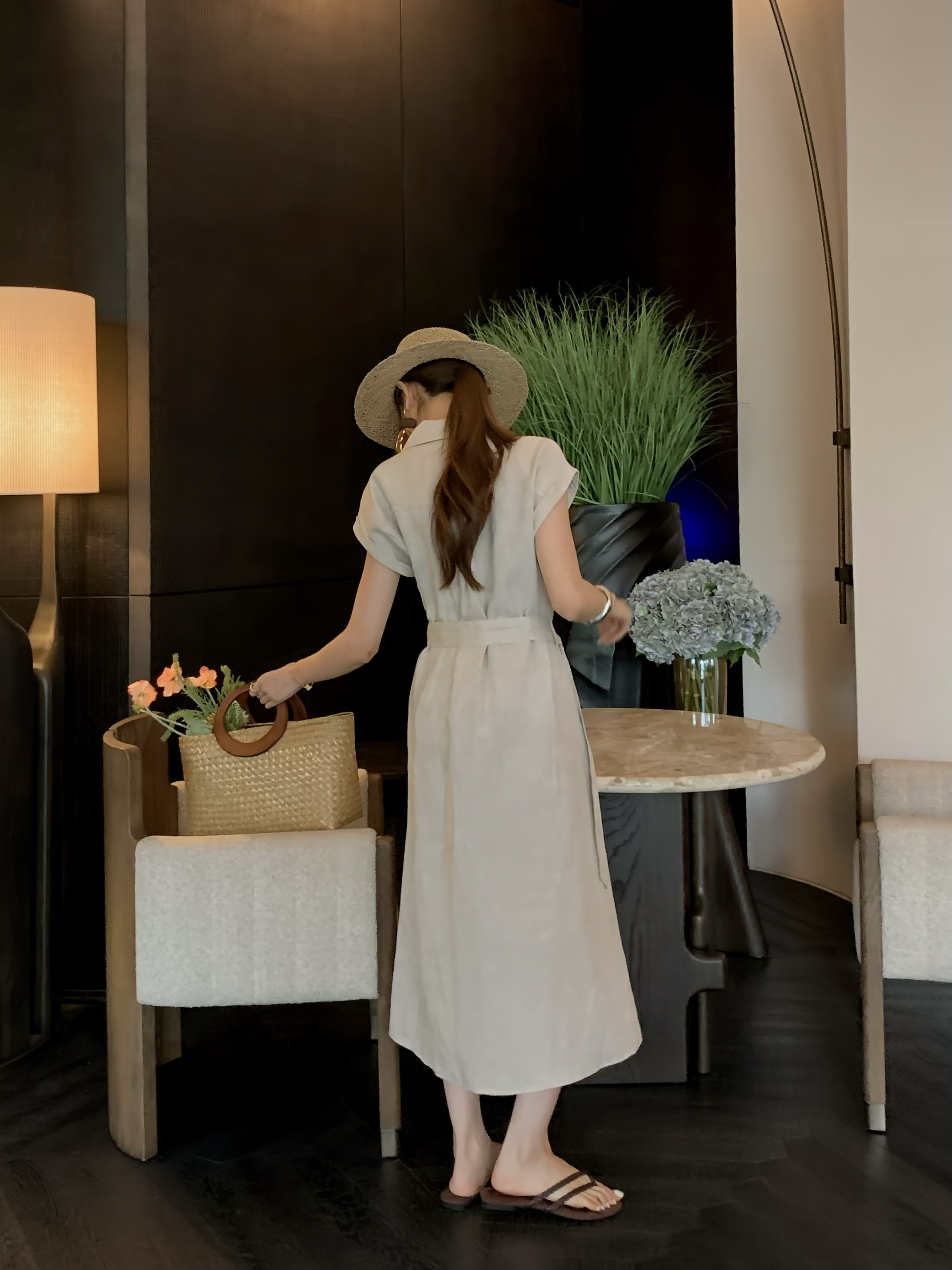Brun 26ss linen dress