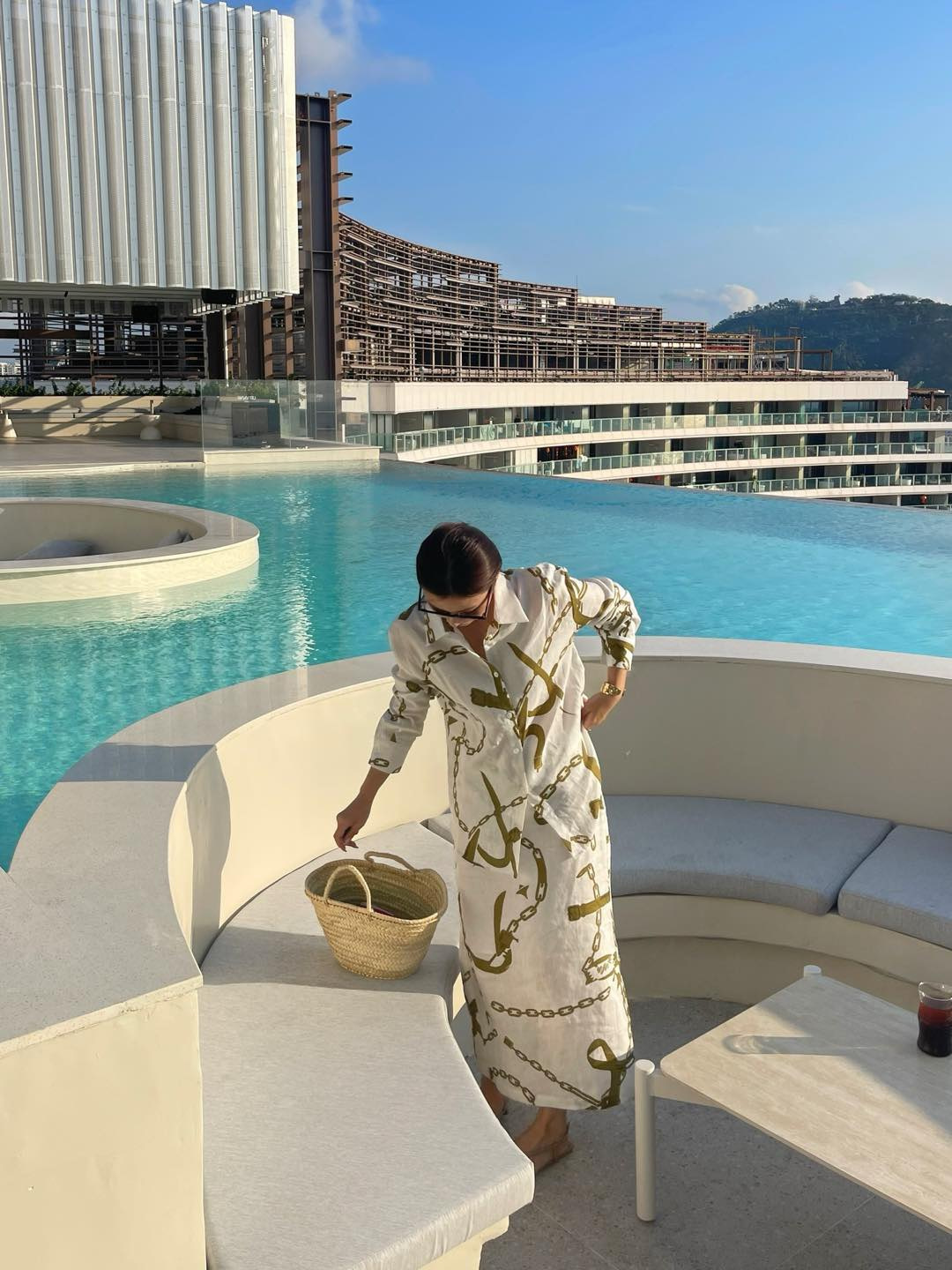 Herm 26ss print shirt skirt set