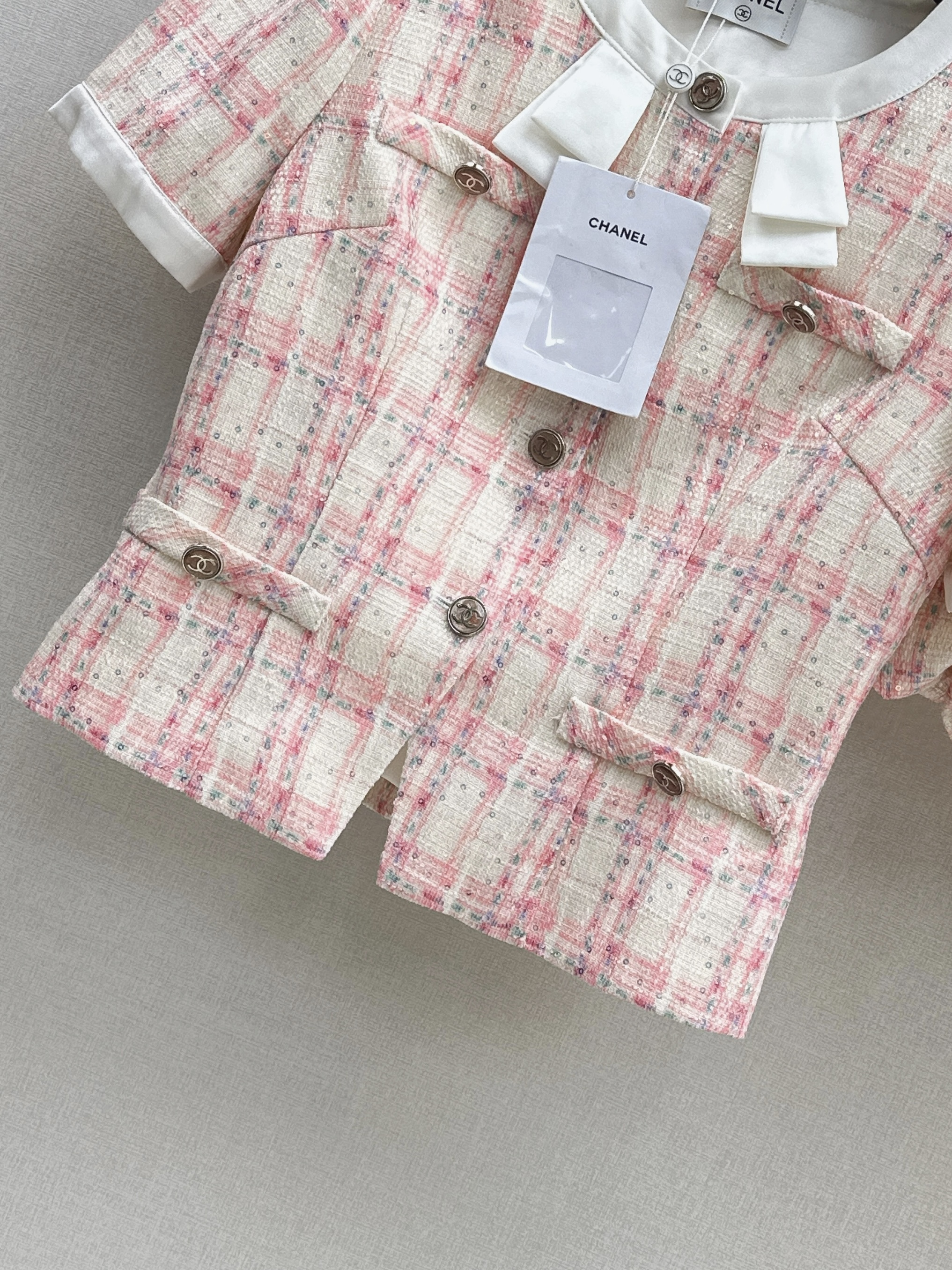 Chan 26ss check woven suit
