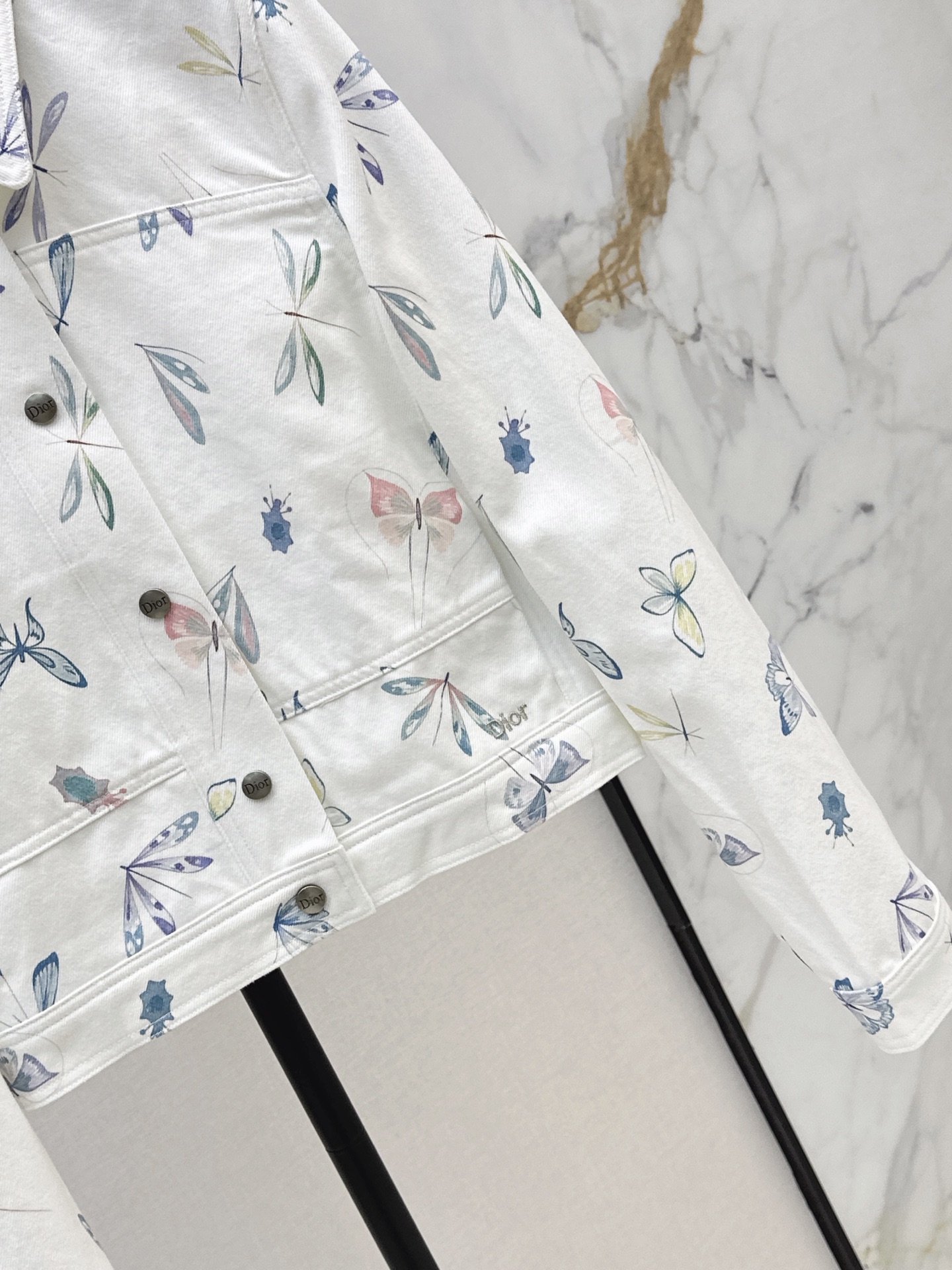 CD 26ss print floarl denim jacket