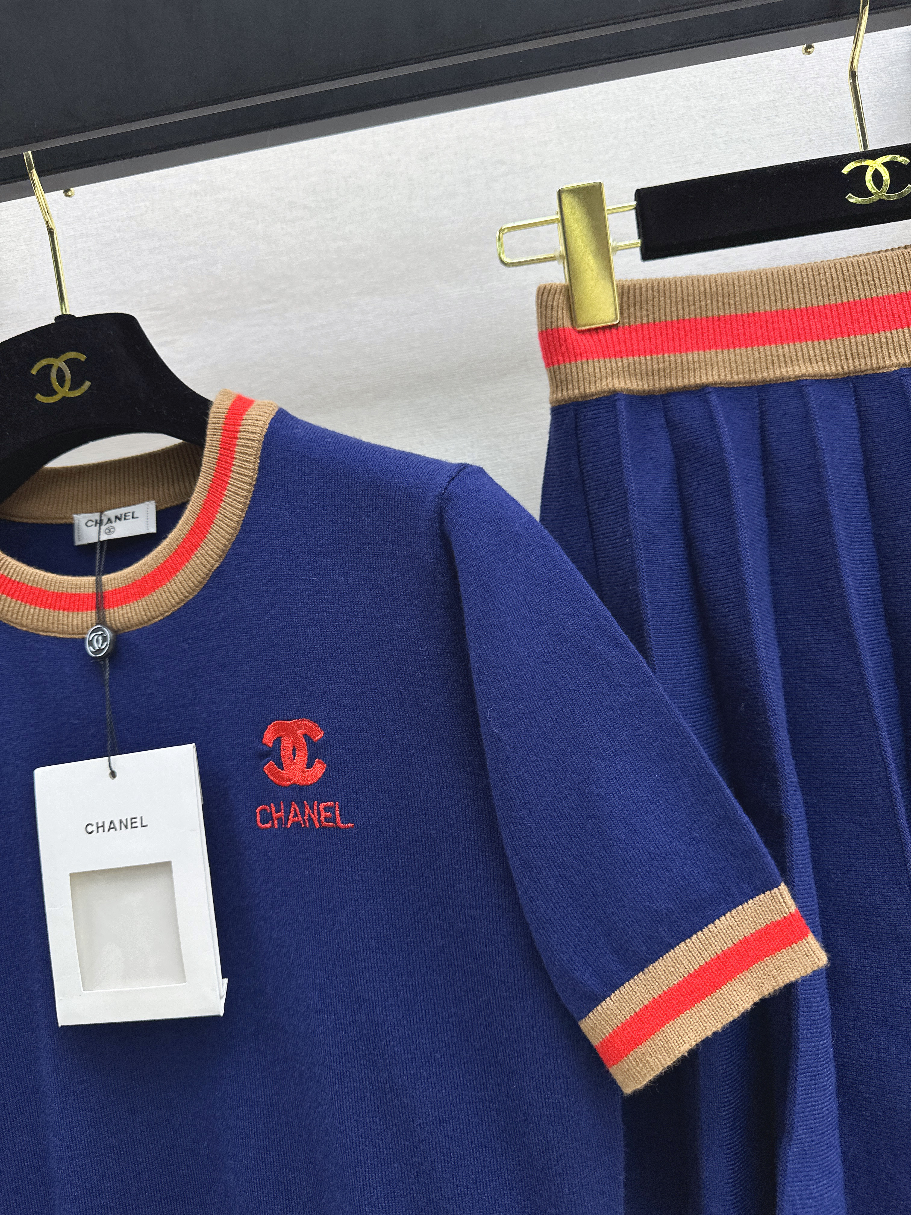 Chan 26ss knitted outfit sets