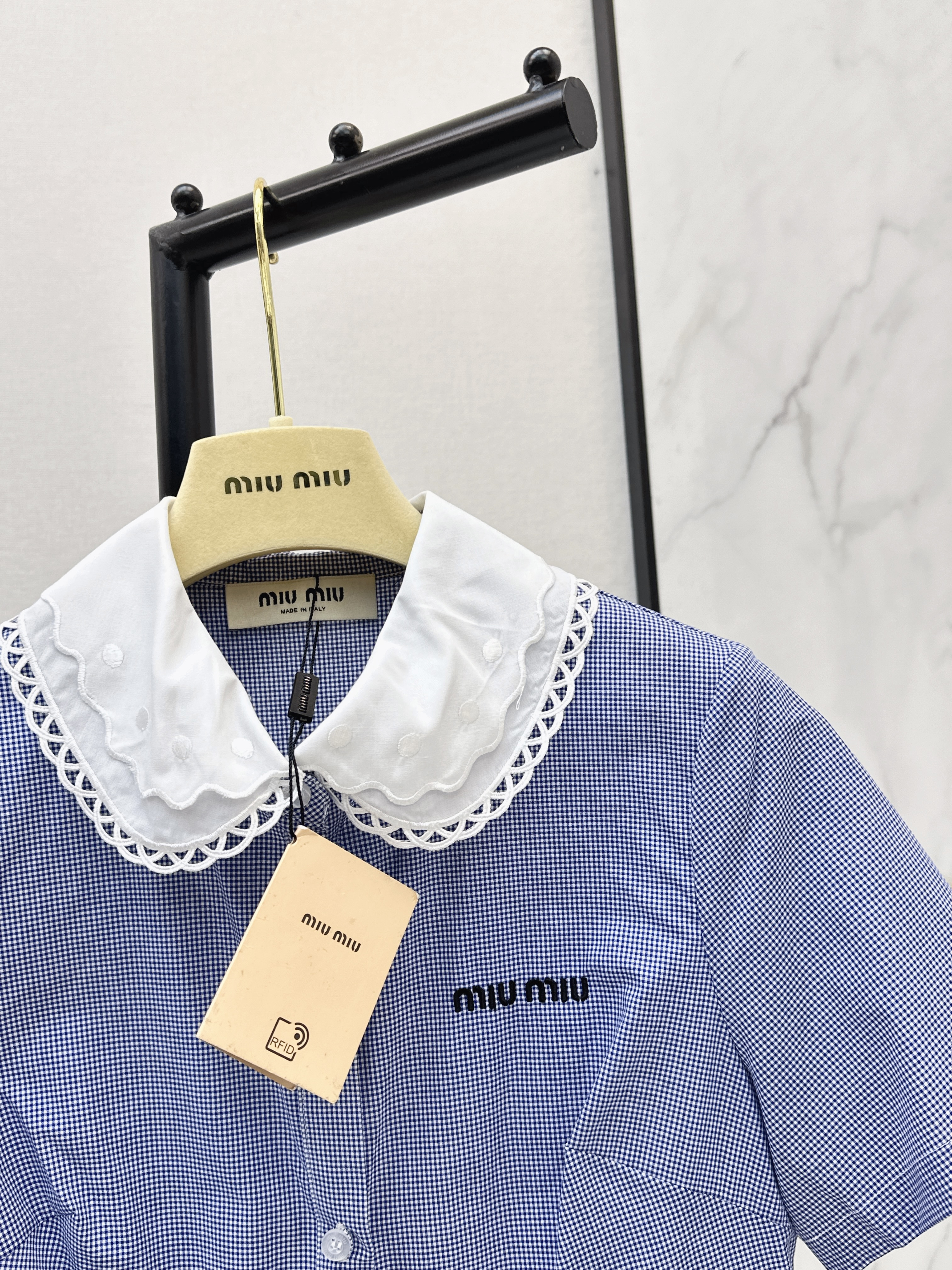 Miu 26ss peter pan collar dress