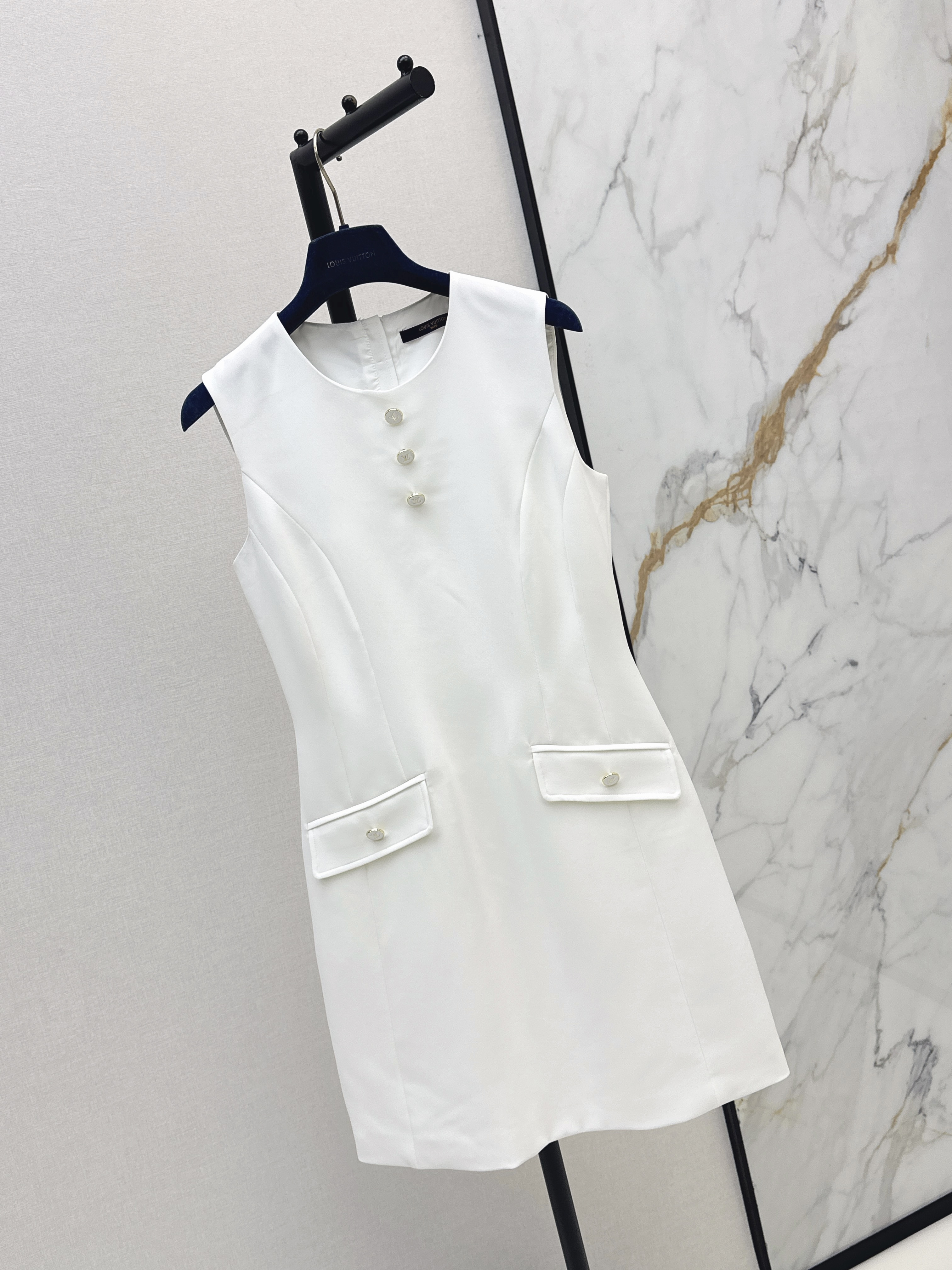 Louis 26SS Sleeveless Shift Mini Dress
