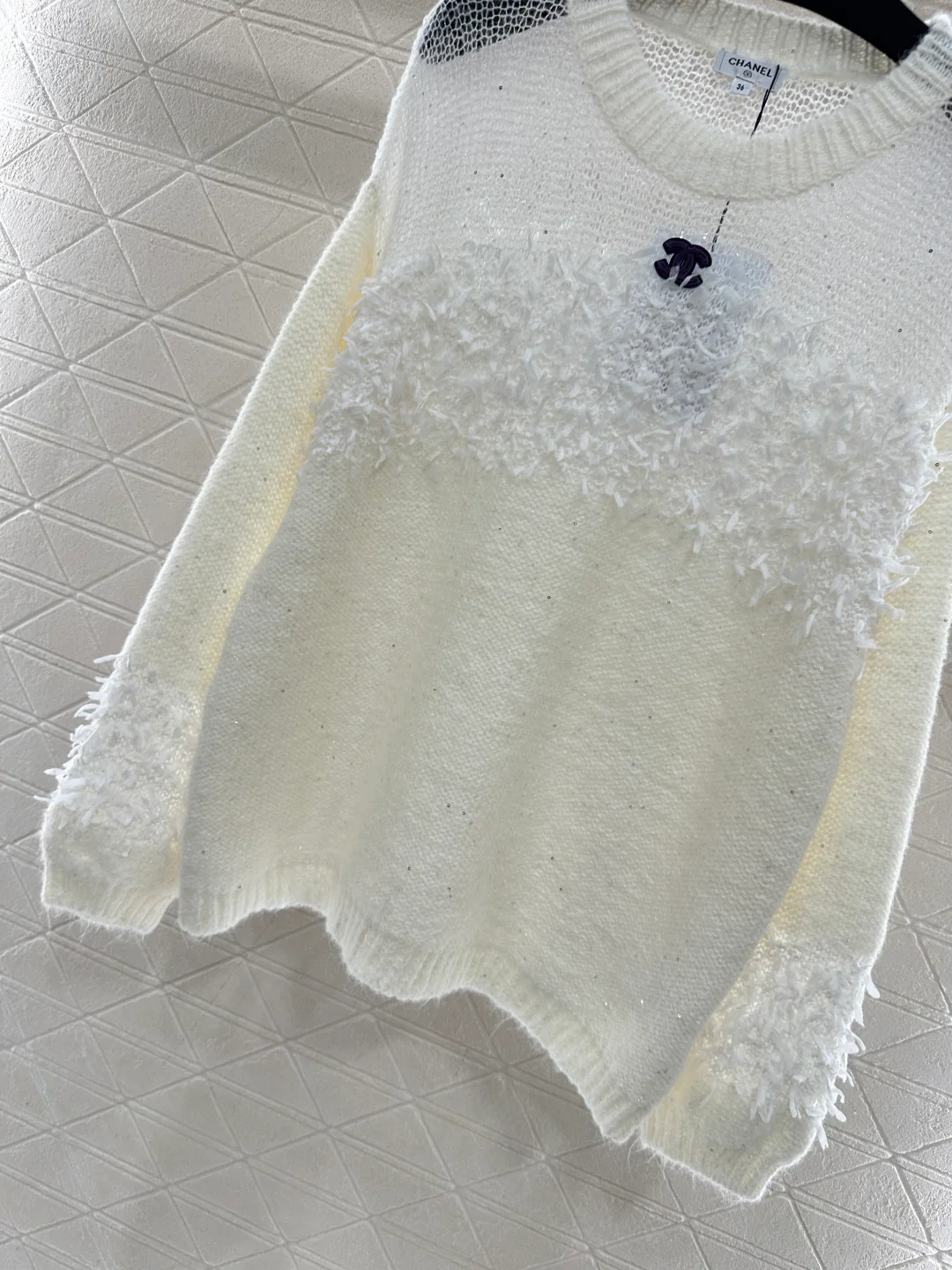 Chan 26ss hollow contract sweater