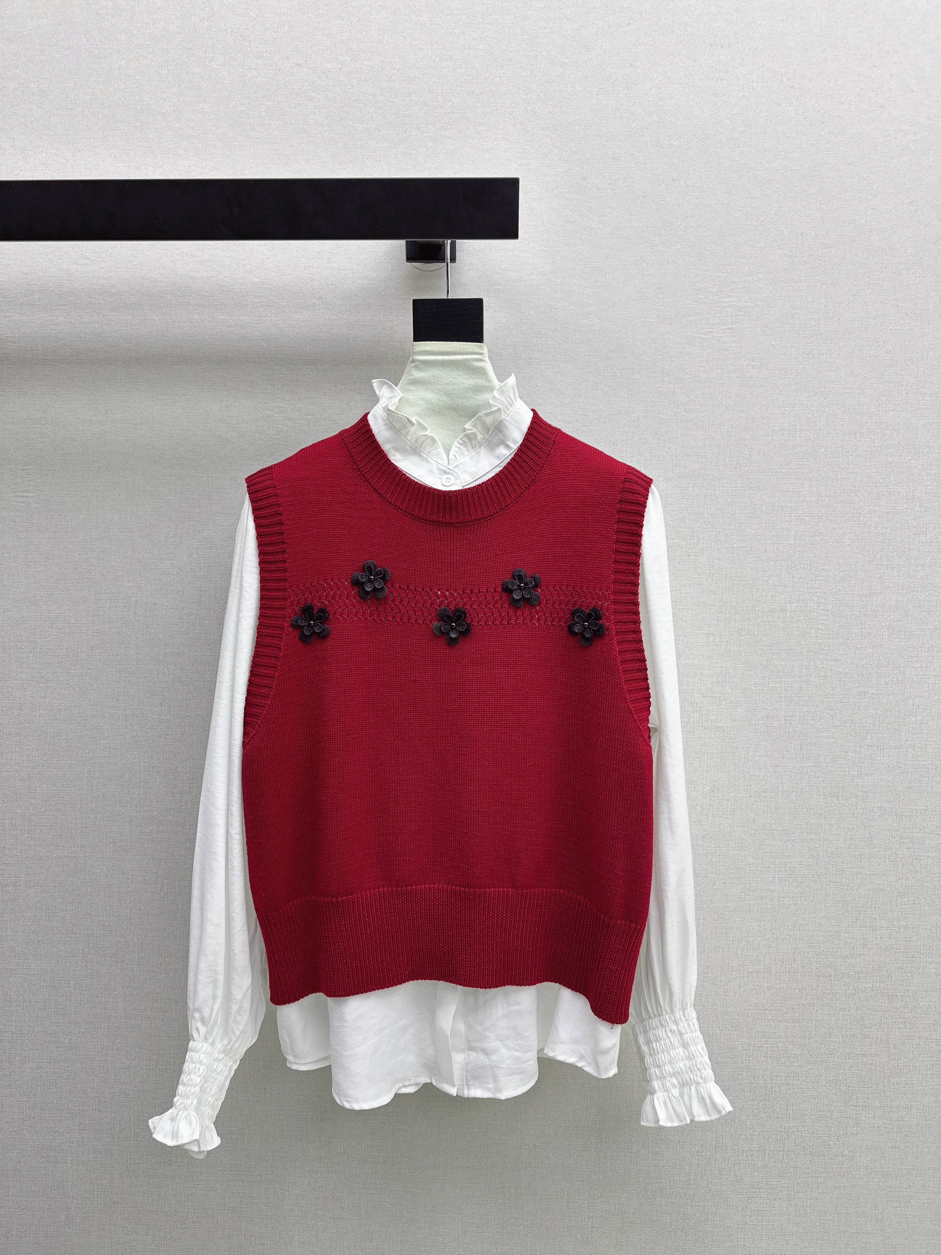 Chan 26ss elegant shirts knit vest