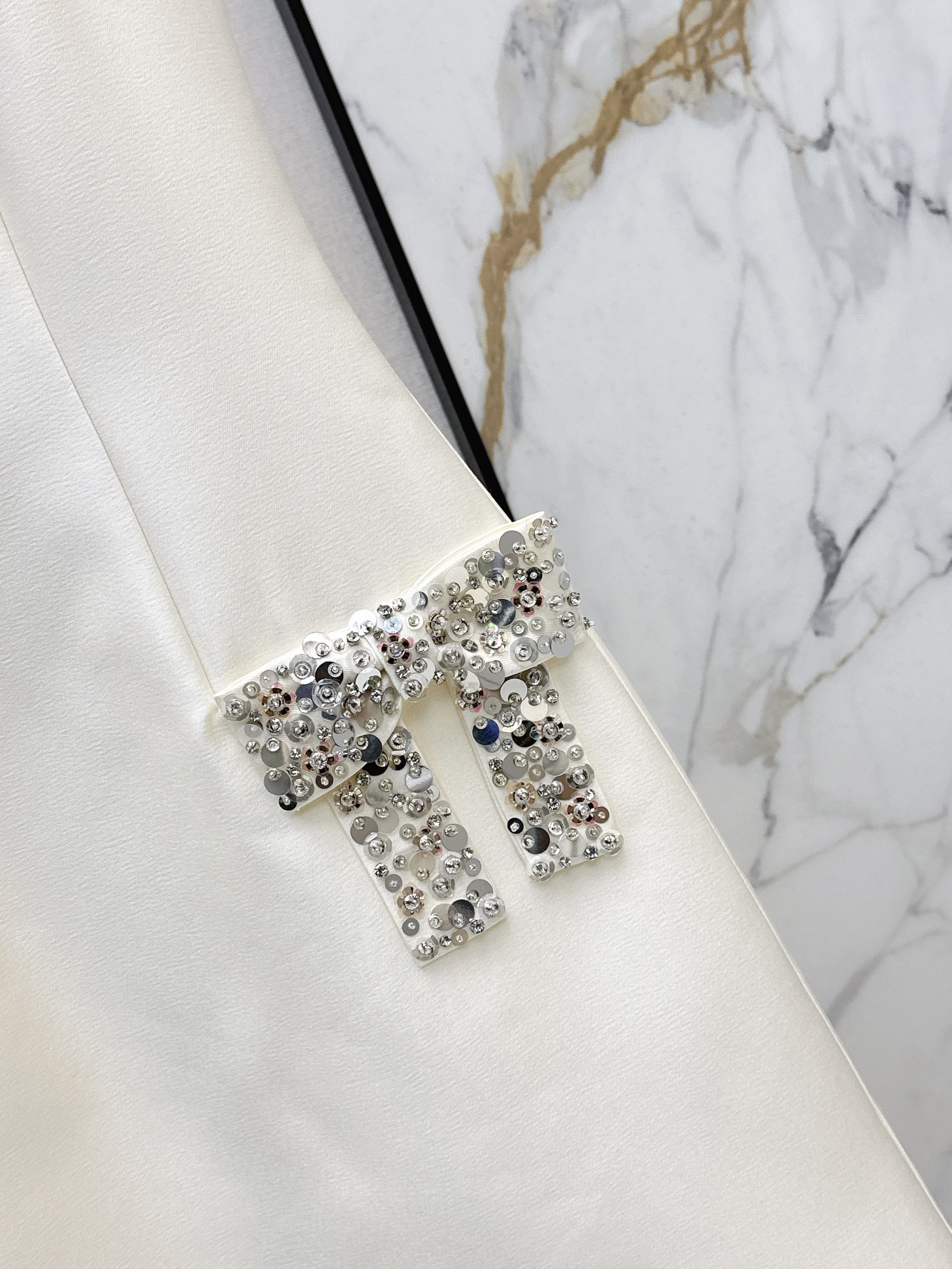 Miu 26ss rhinestone sleeveless dress