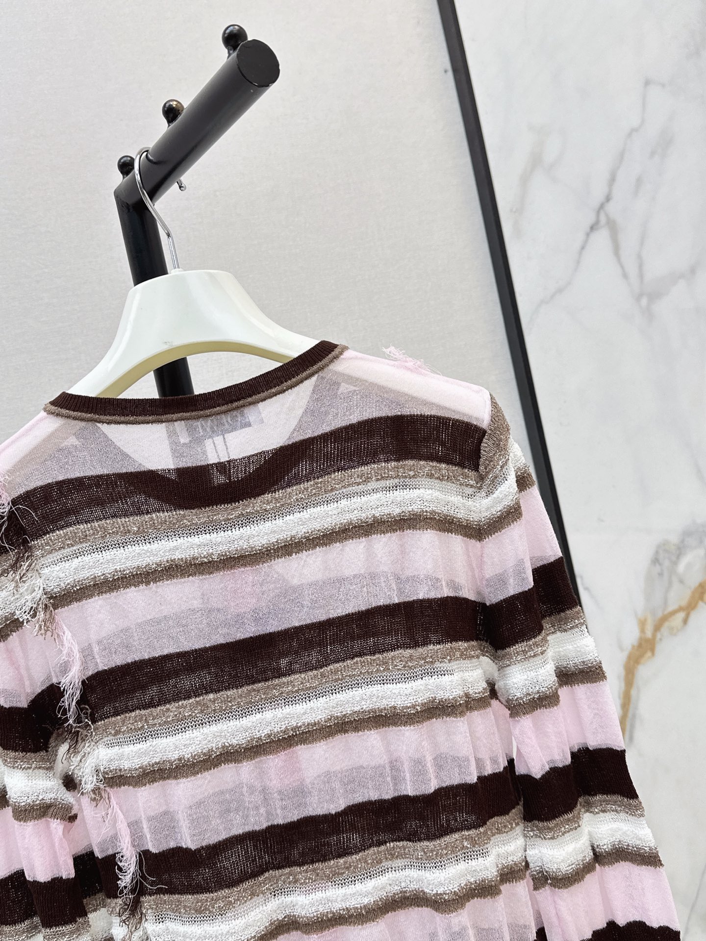 Loe 26ss stripe knit cardigan