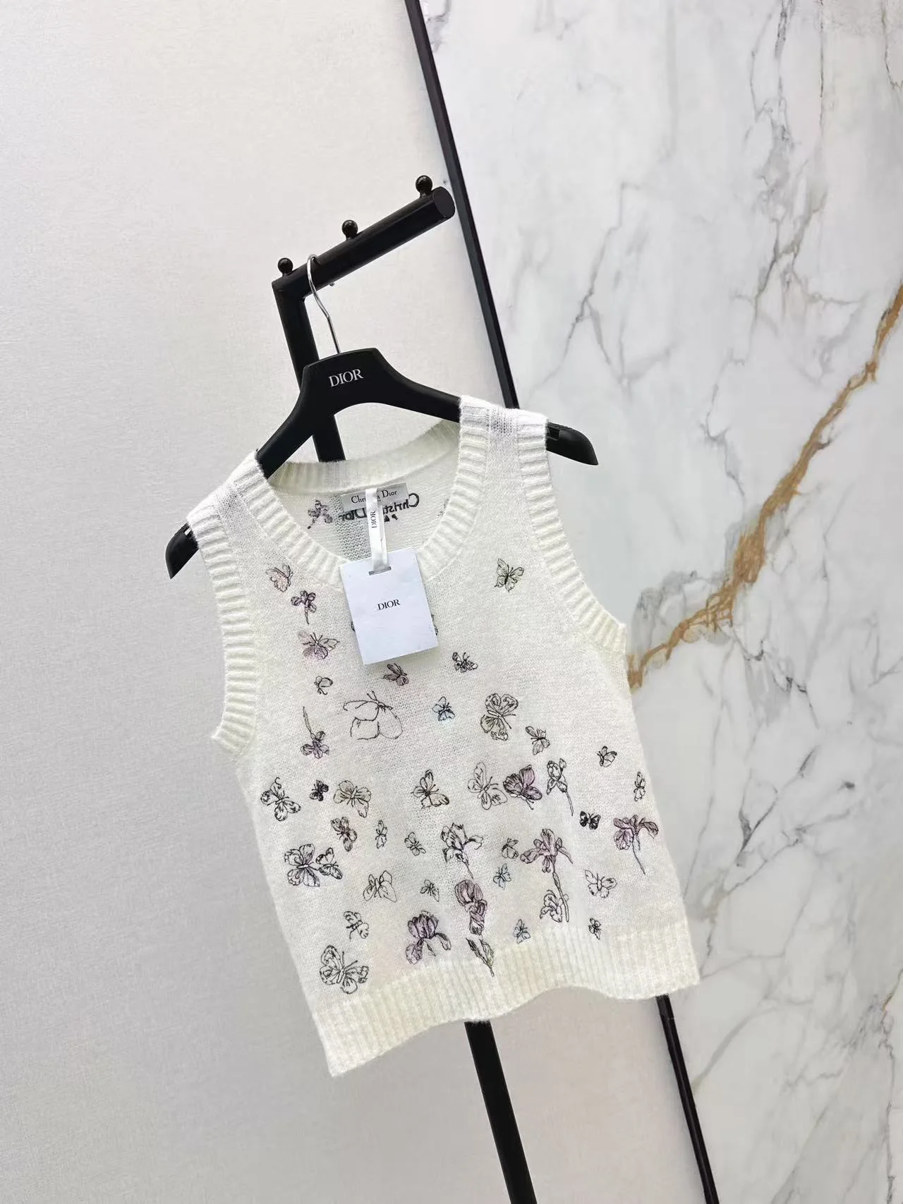 CD 26ss embroidery knit vest