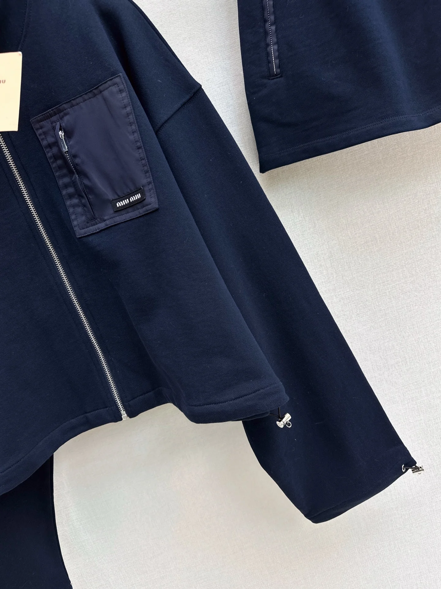 Miu 25fw zip-up jacket