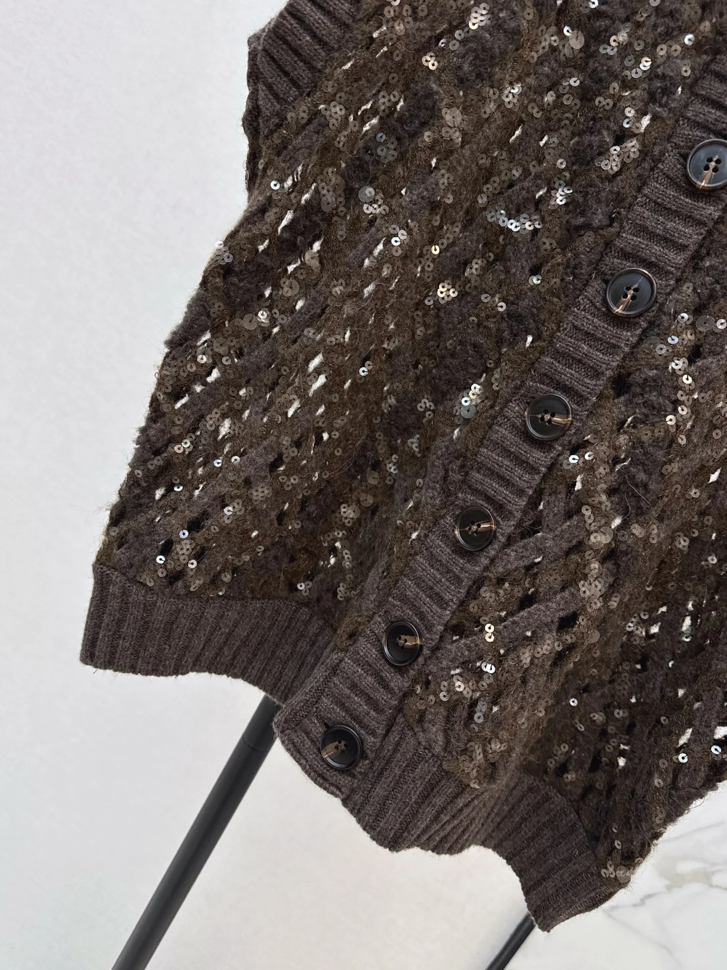 Brun 25fw sequins vest jacket