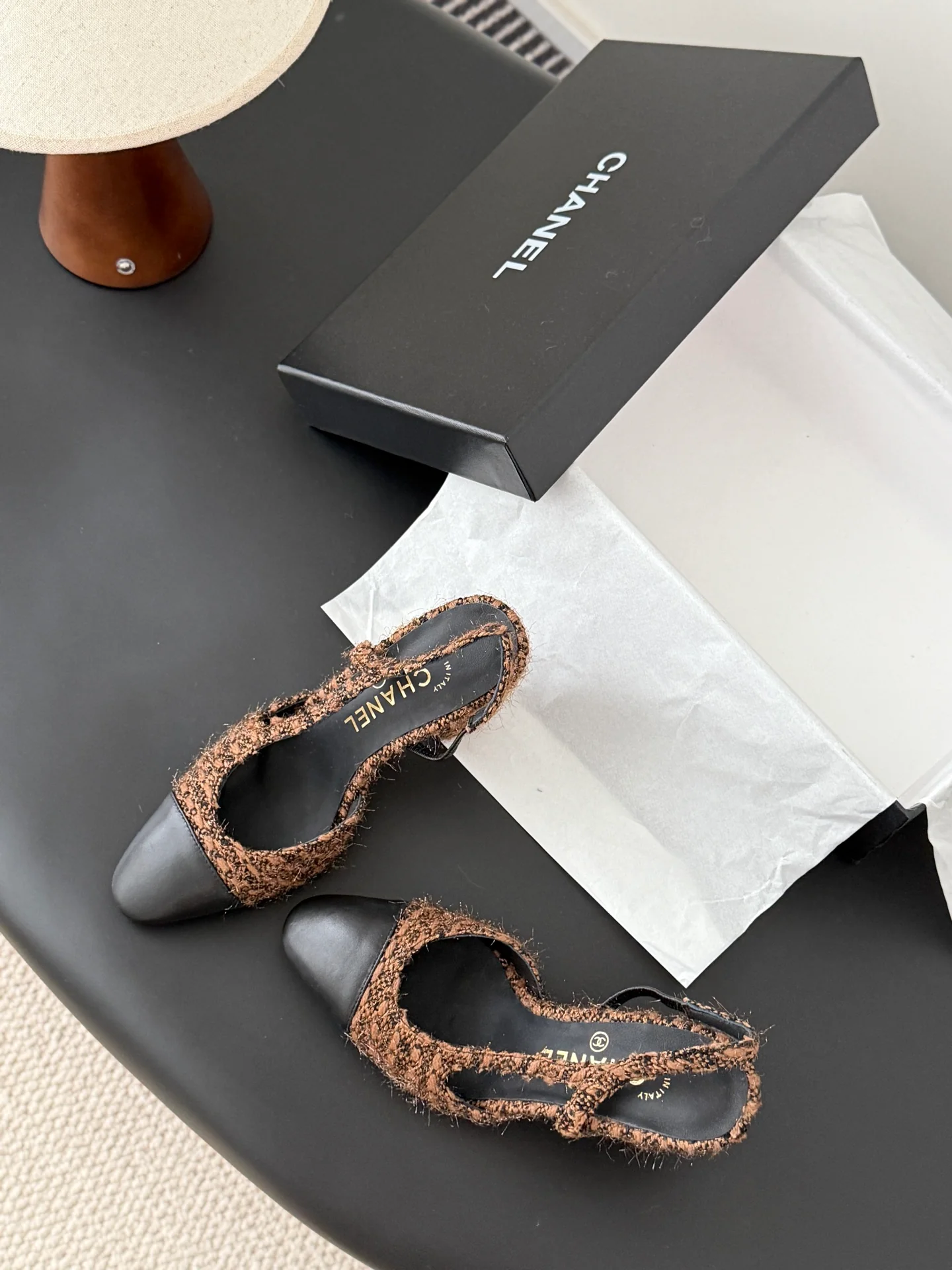 Chan 25fw slingback heels