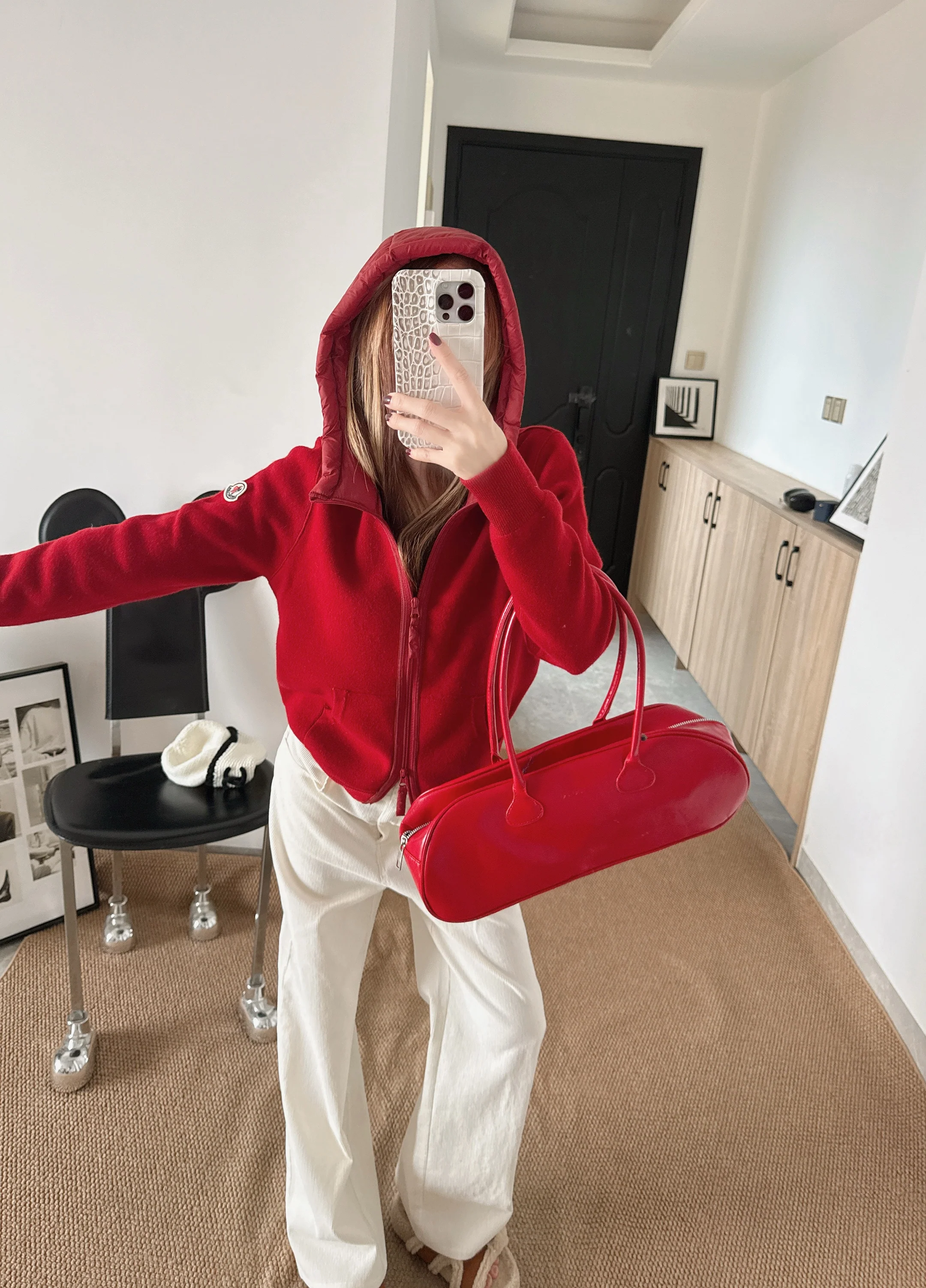 Monc 26ss hooded cardigan jacket