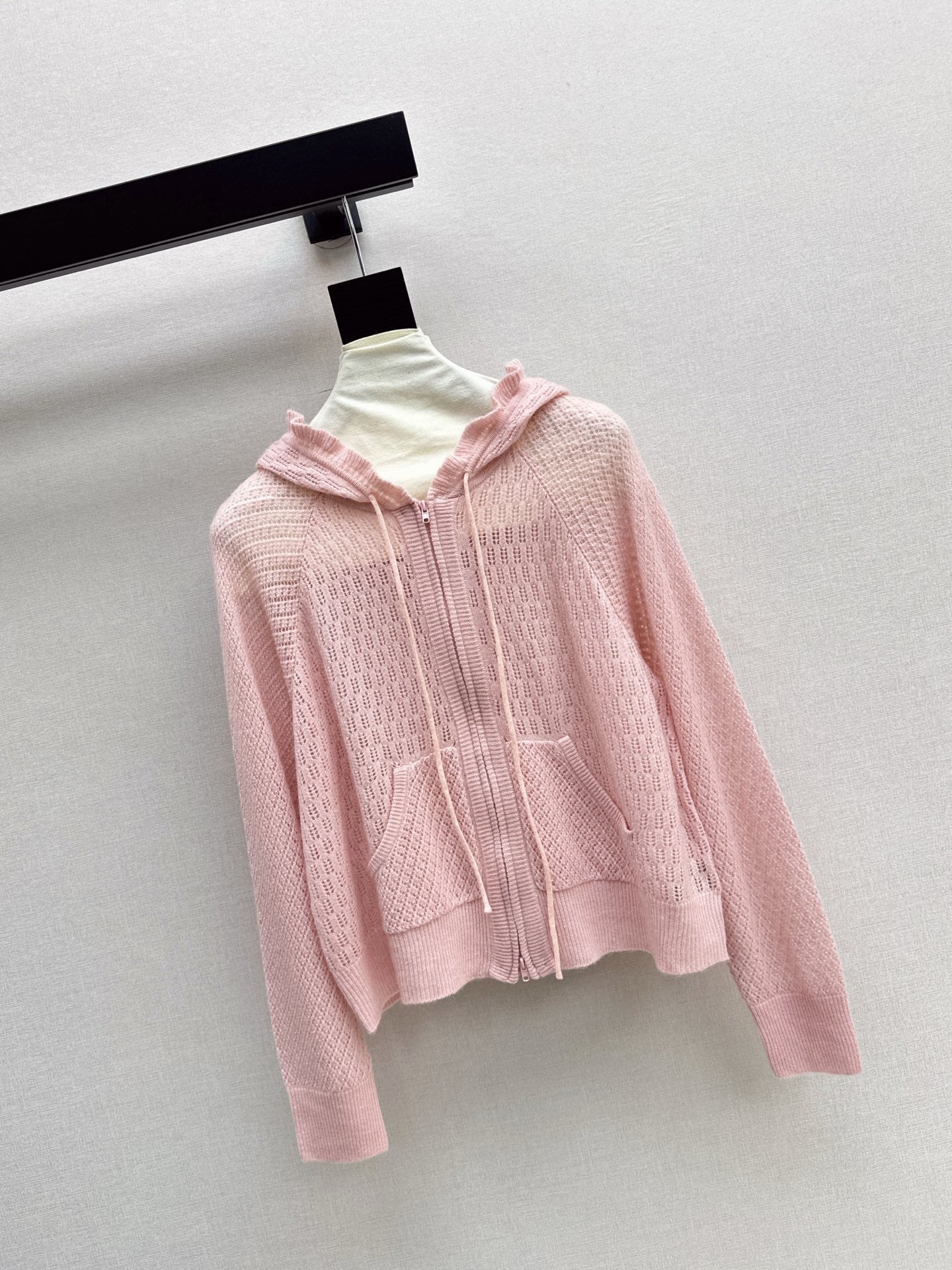 CD 25fw hooded knit cardigan