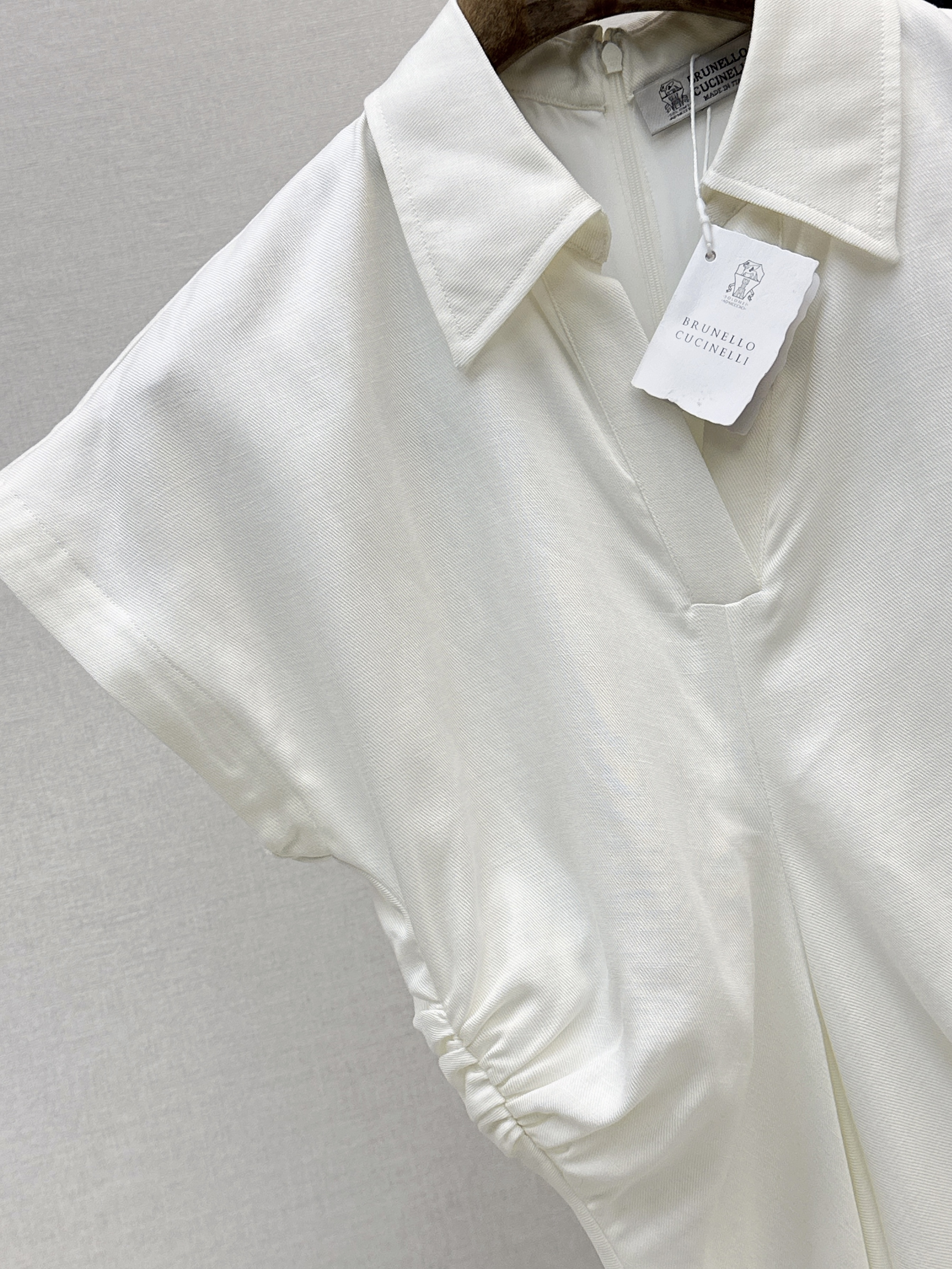 Brun 26ss ruched waist dress