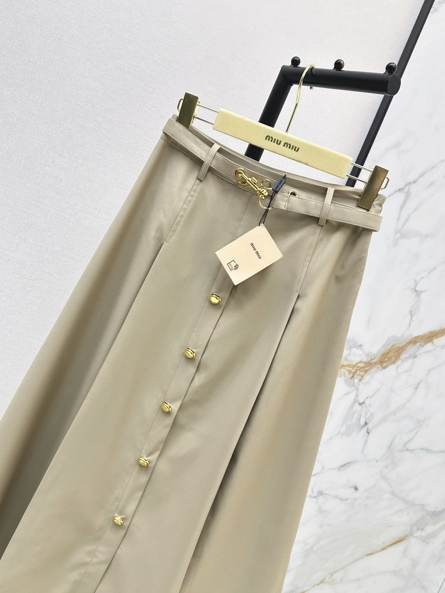 Miu 26ss belted skirt