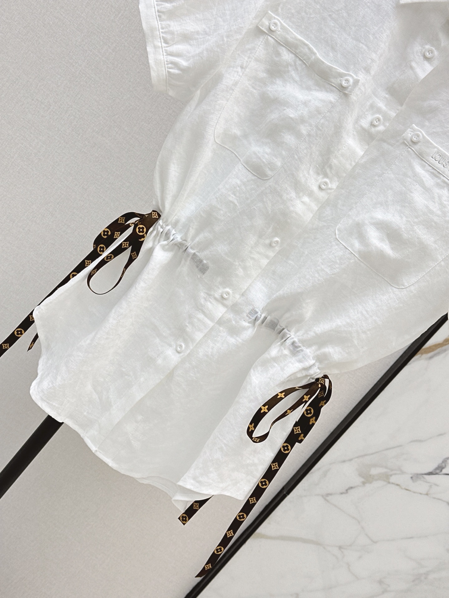 Loui 26ss drawstring shirt