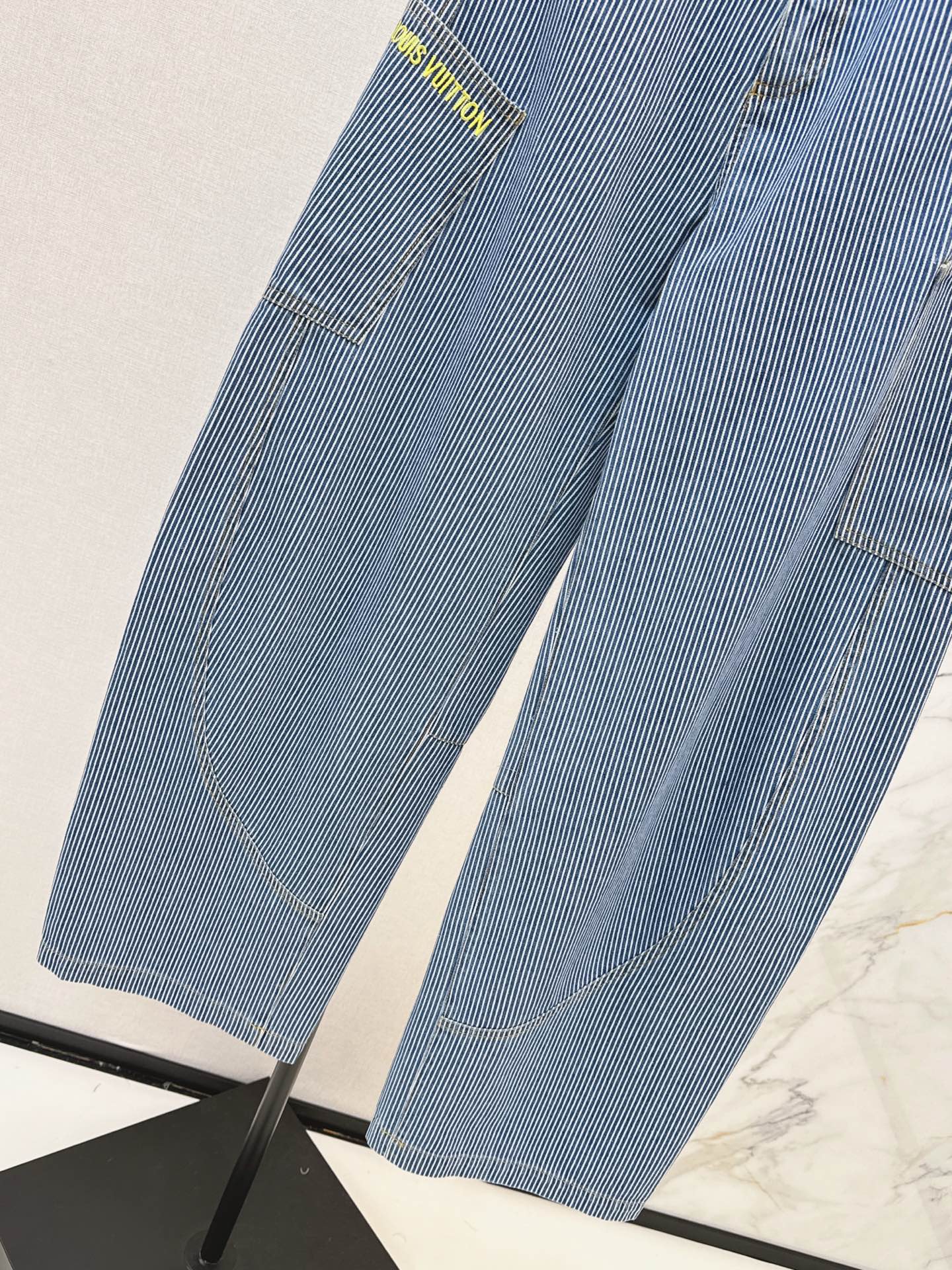 Louis 26ss stripe wide-leg jeans