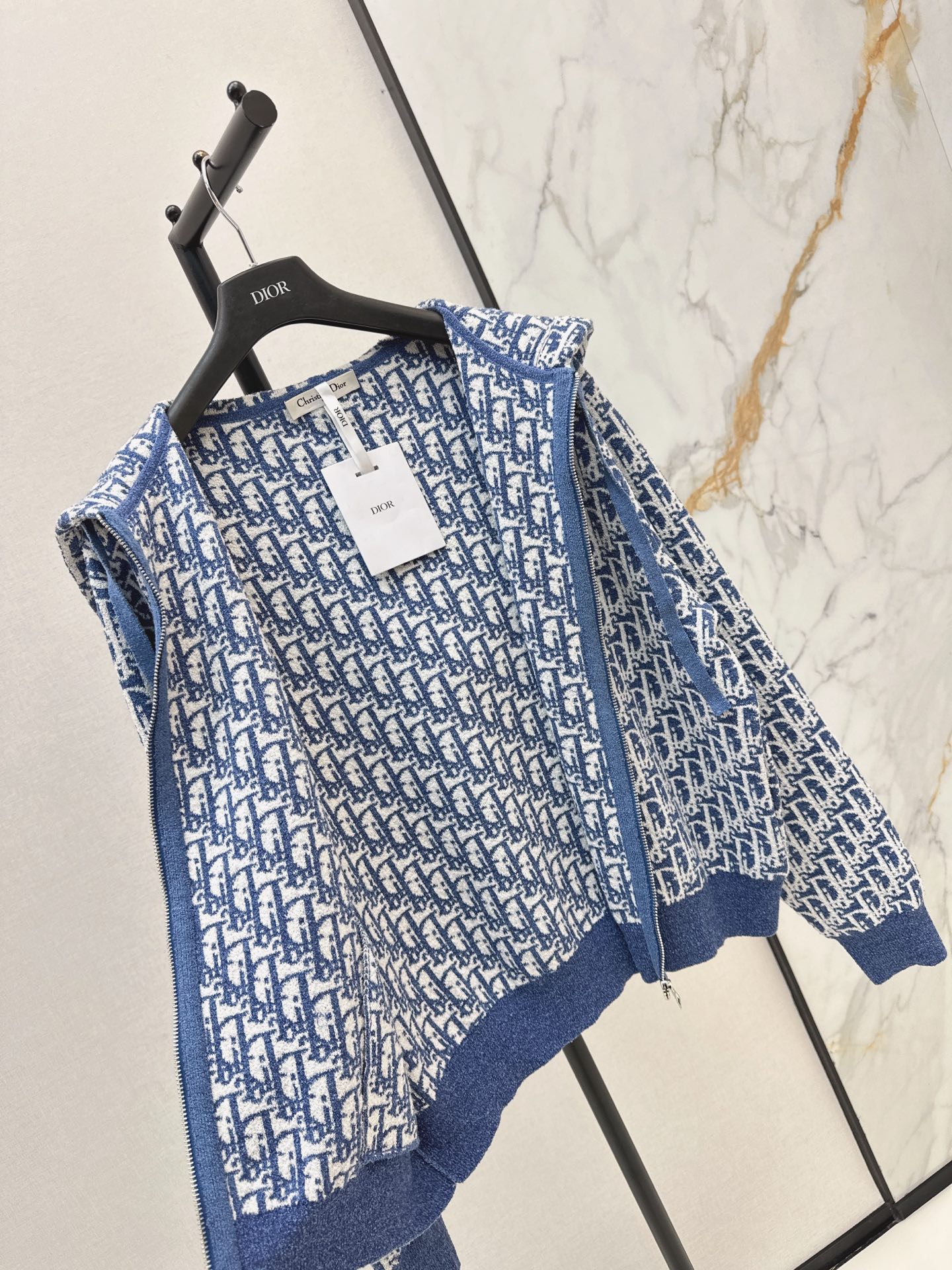 CD 26ss jacquard knit hooded jacket