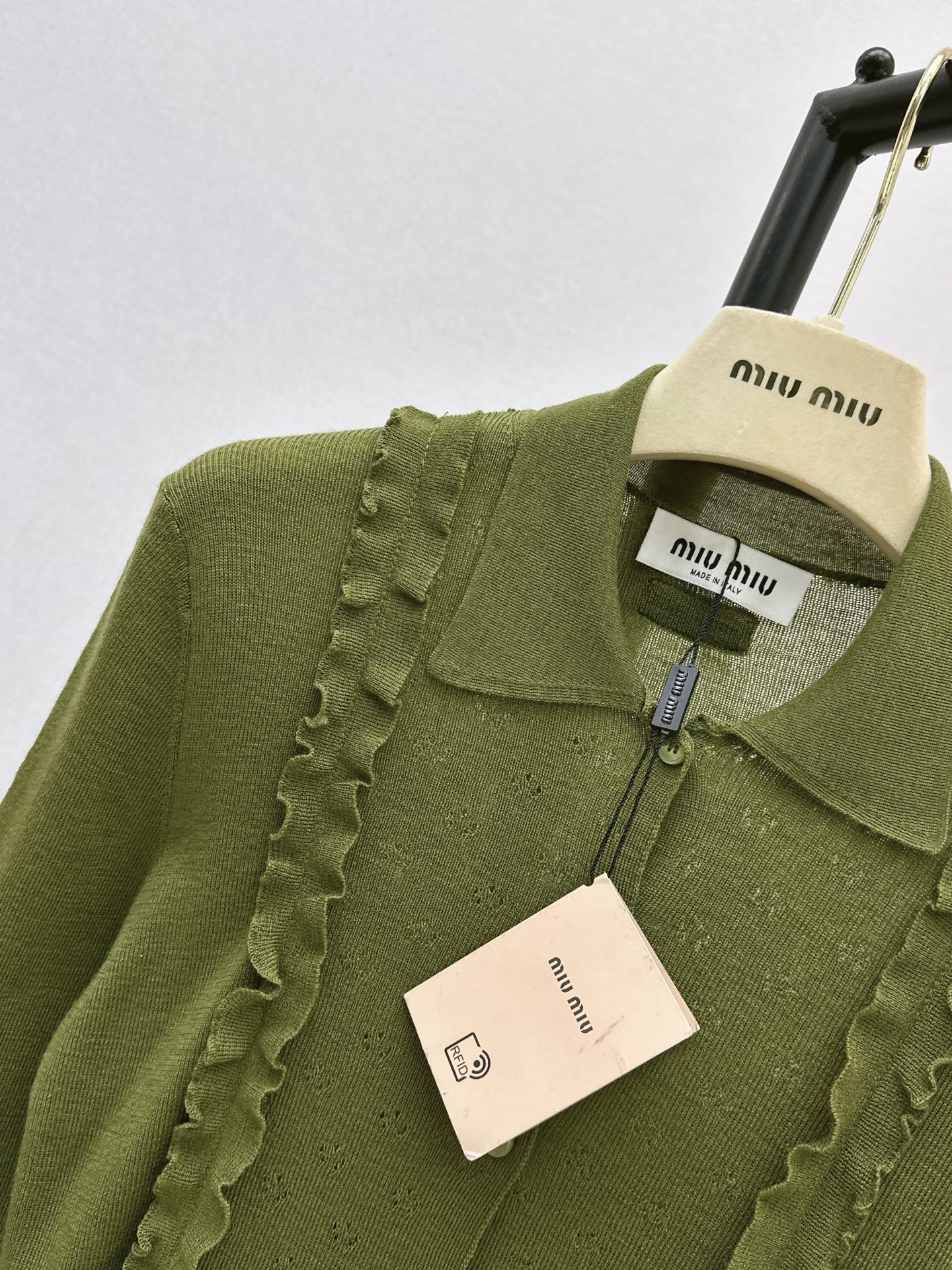 Miu 26ss ruffle cardiagn