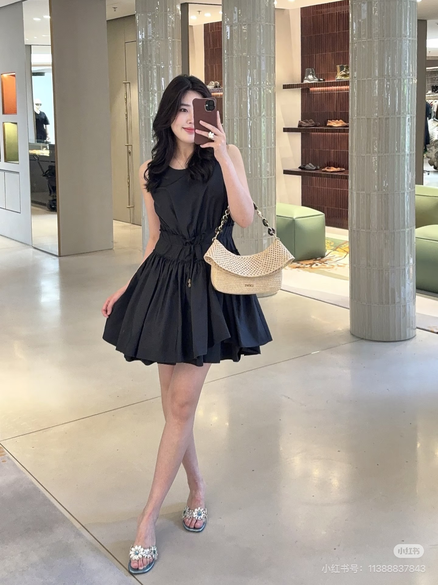 Loe 26ss drawstring dress