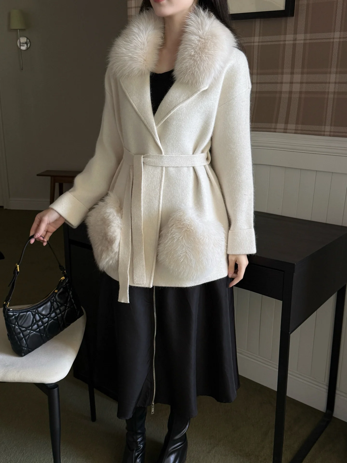 Fend 25fw knit wrap coats