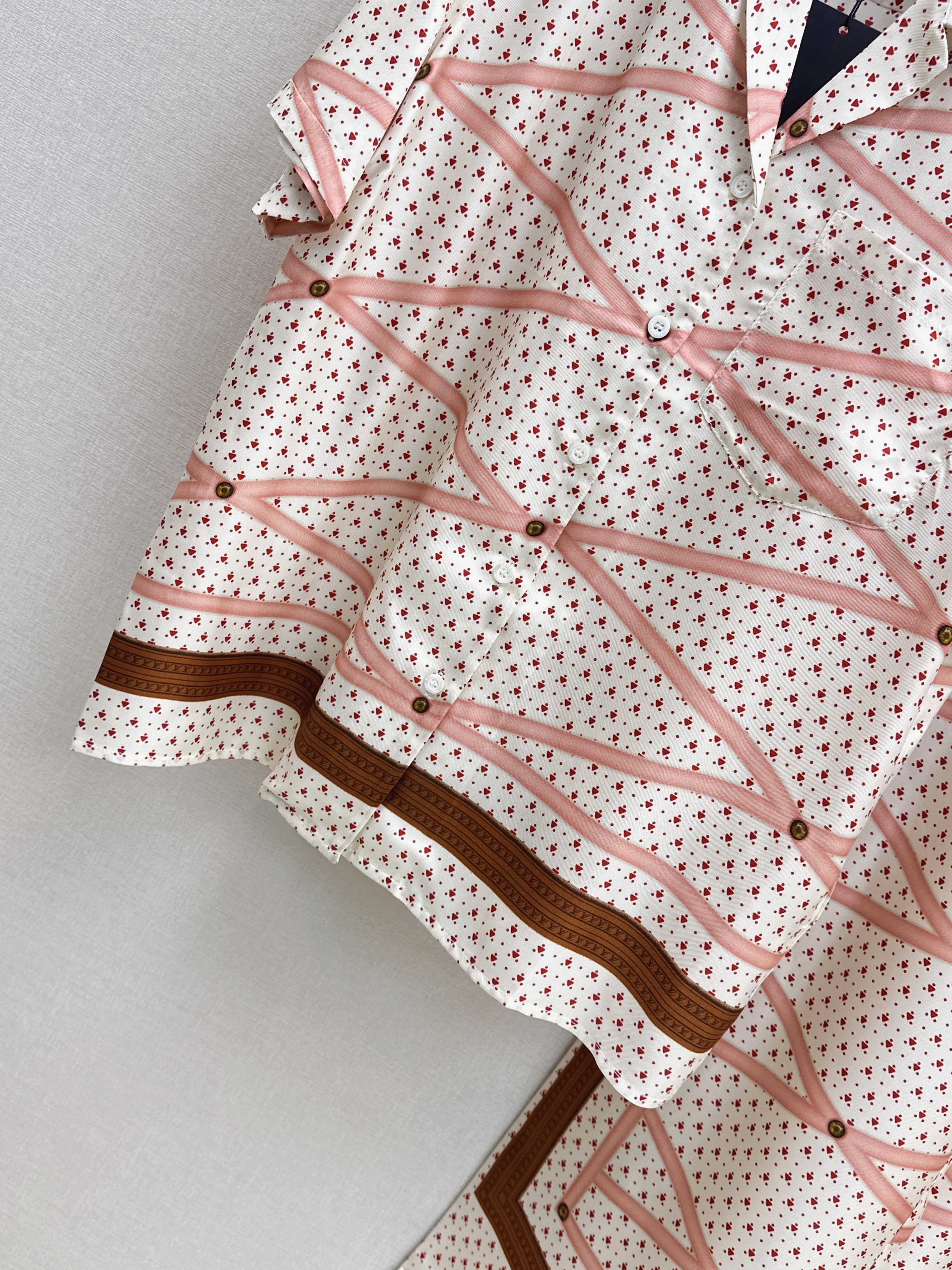 Loui 26ss print silk outfit sets