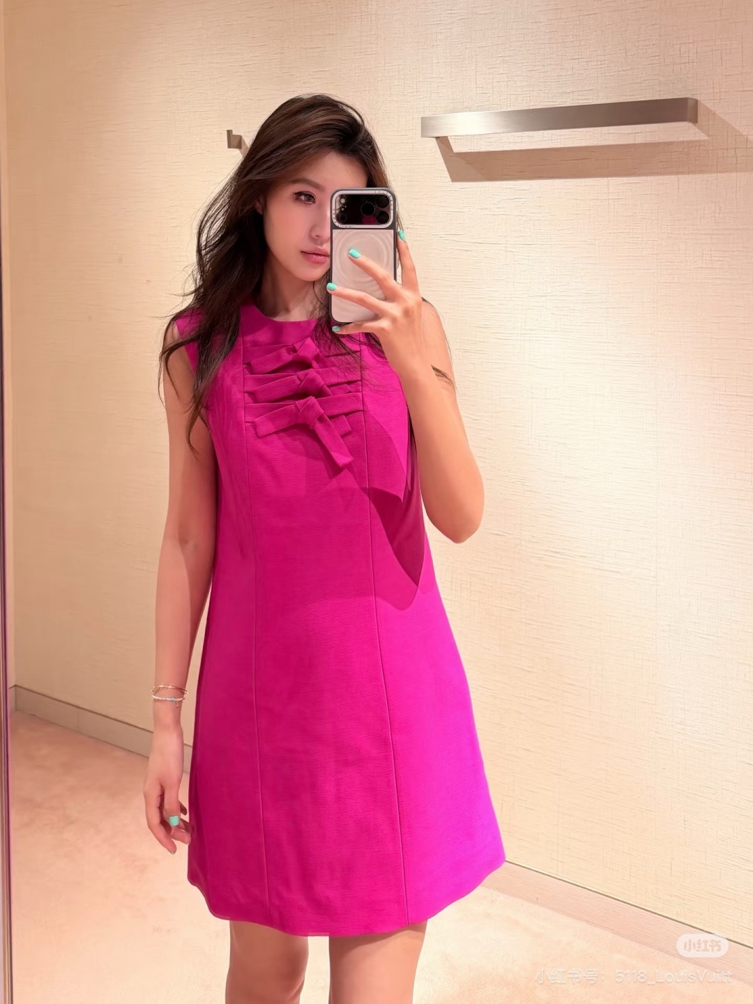 Loui 26ss sleeveless bow dress