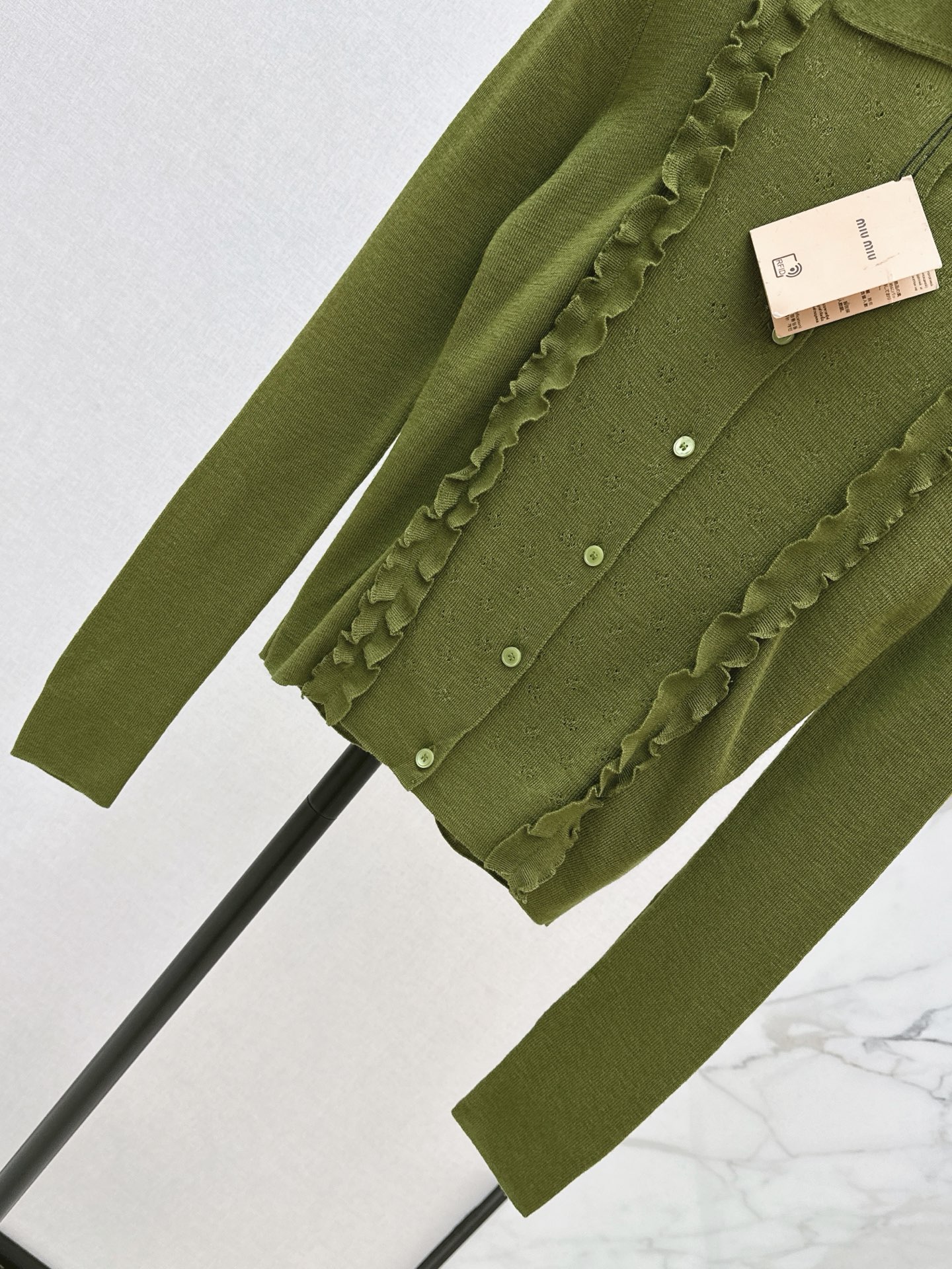 Miu 26ss ruffle cardiagn