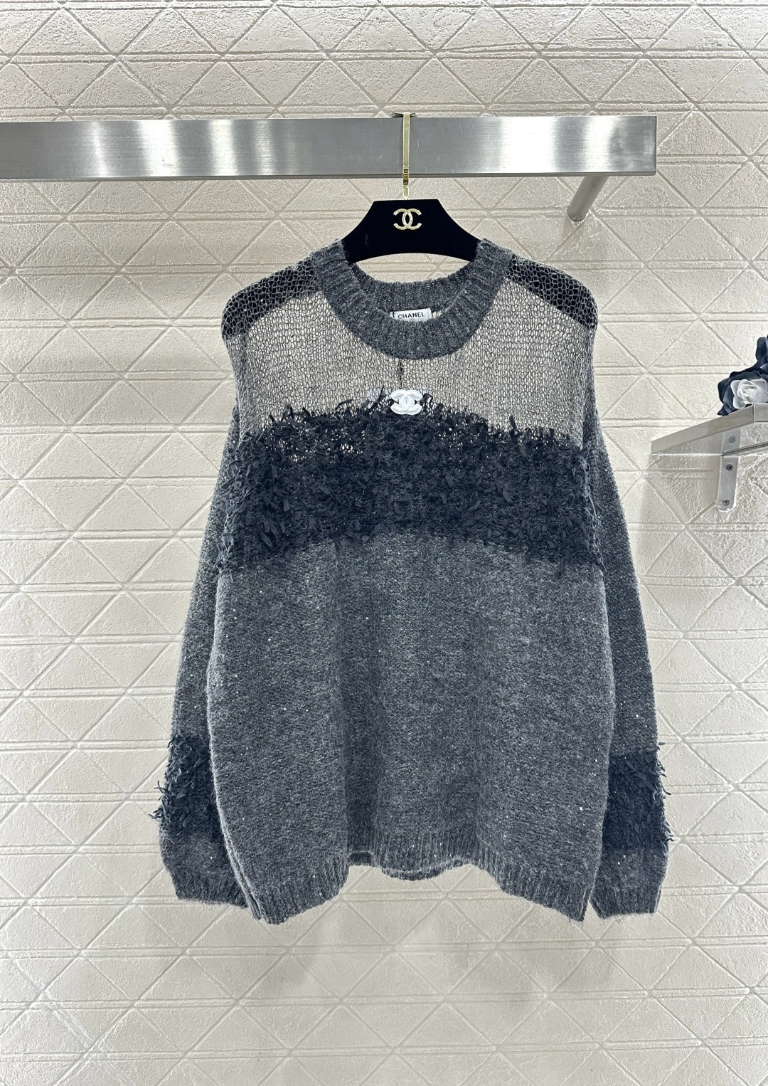 Chan 26ss hollow contract sweater