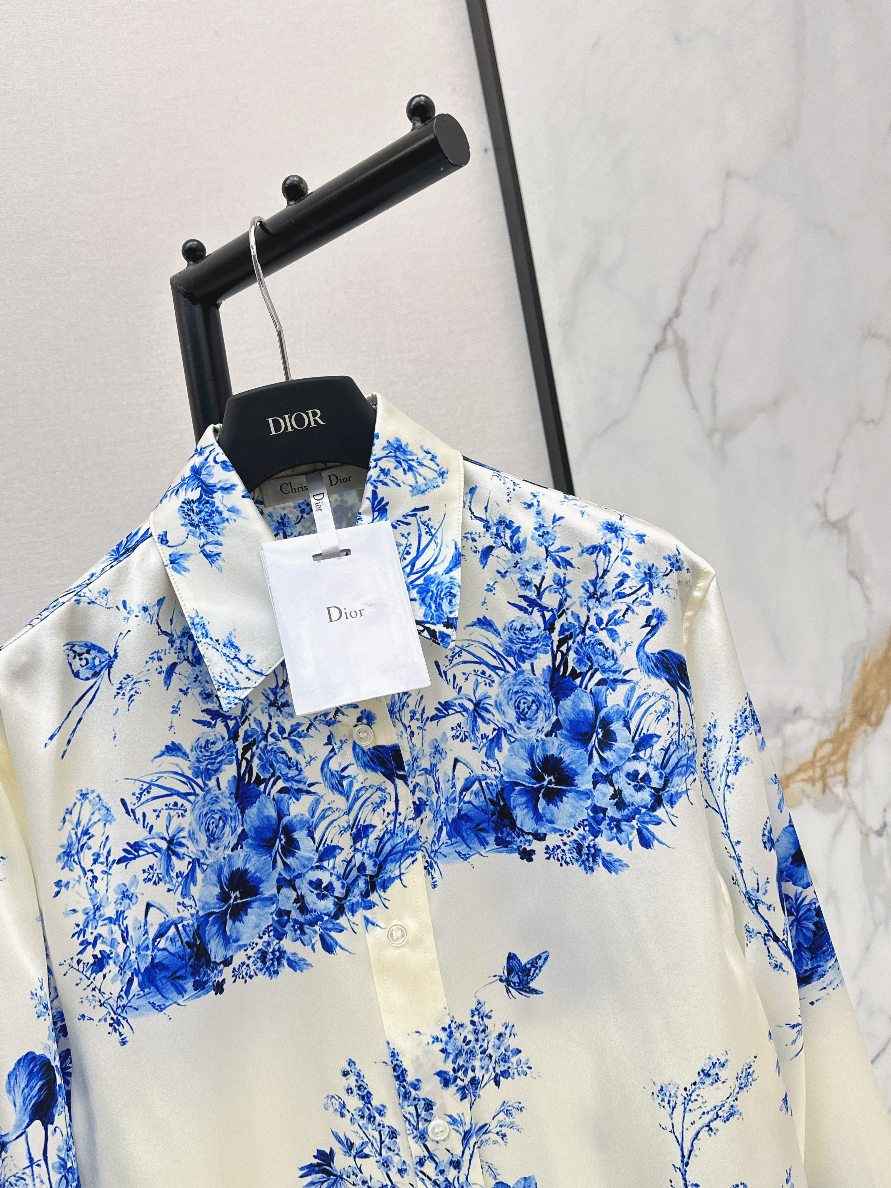 CD 26ss print silk shirt
