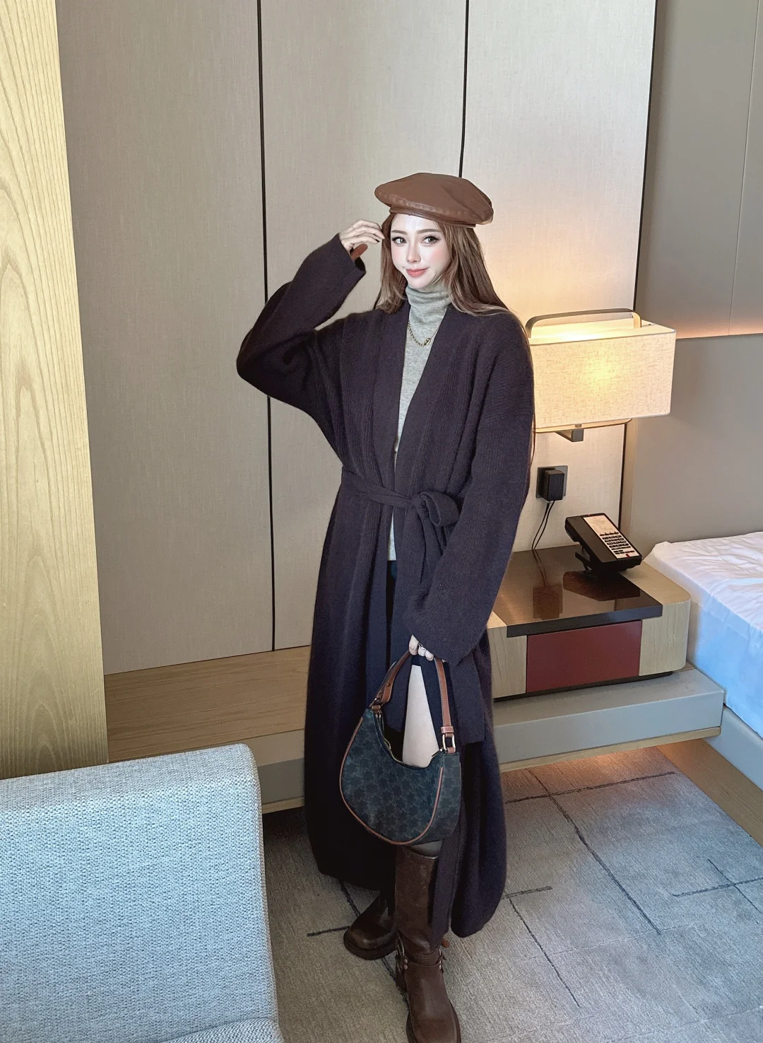 Brun 25fw knit overcoats