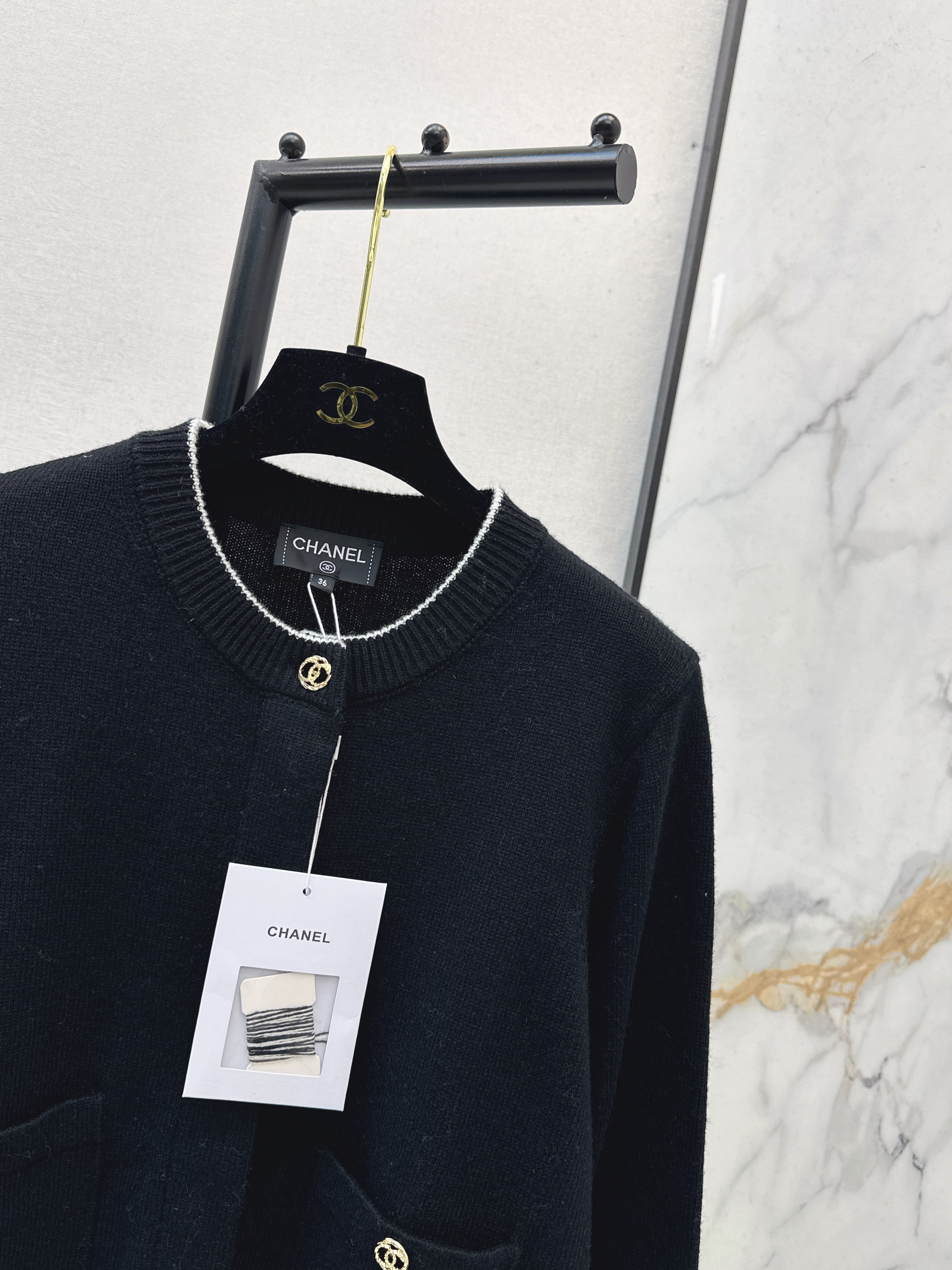 Chan 26ss jacquard cardigan