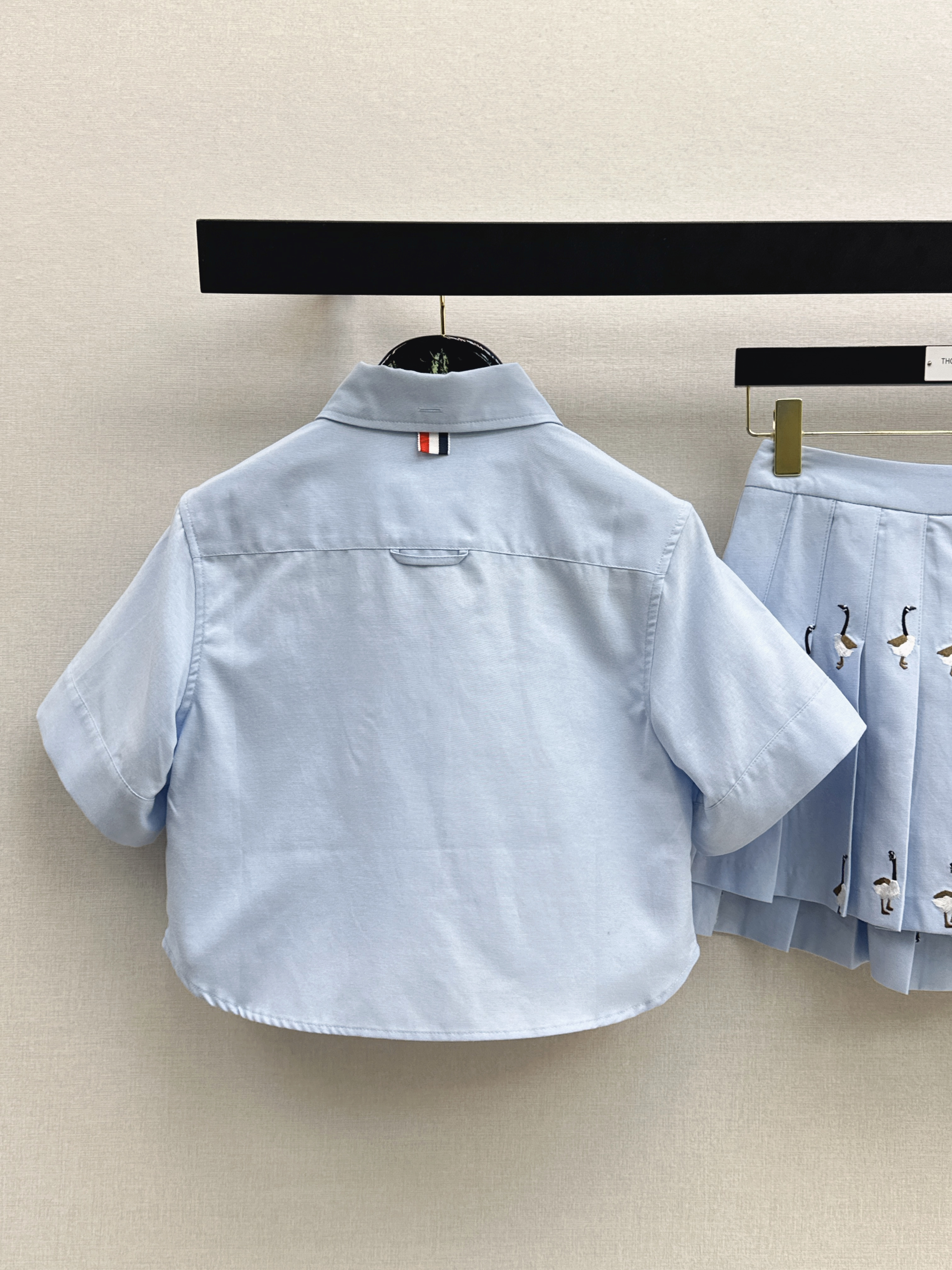 Thom 26ss shirt embroidery skirt set