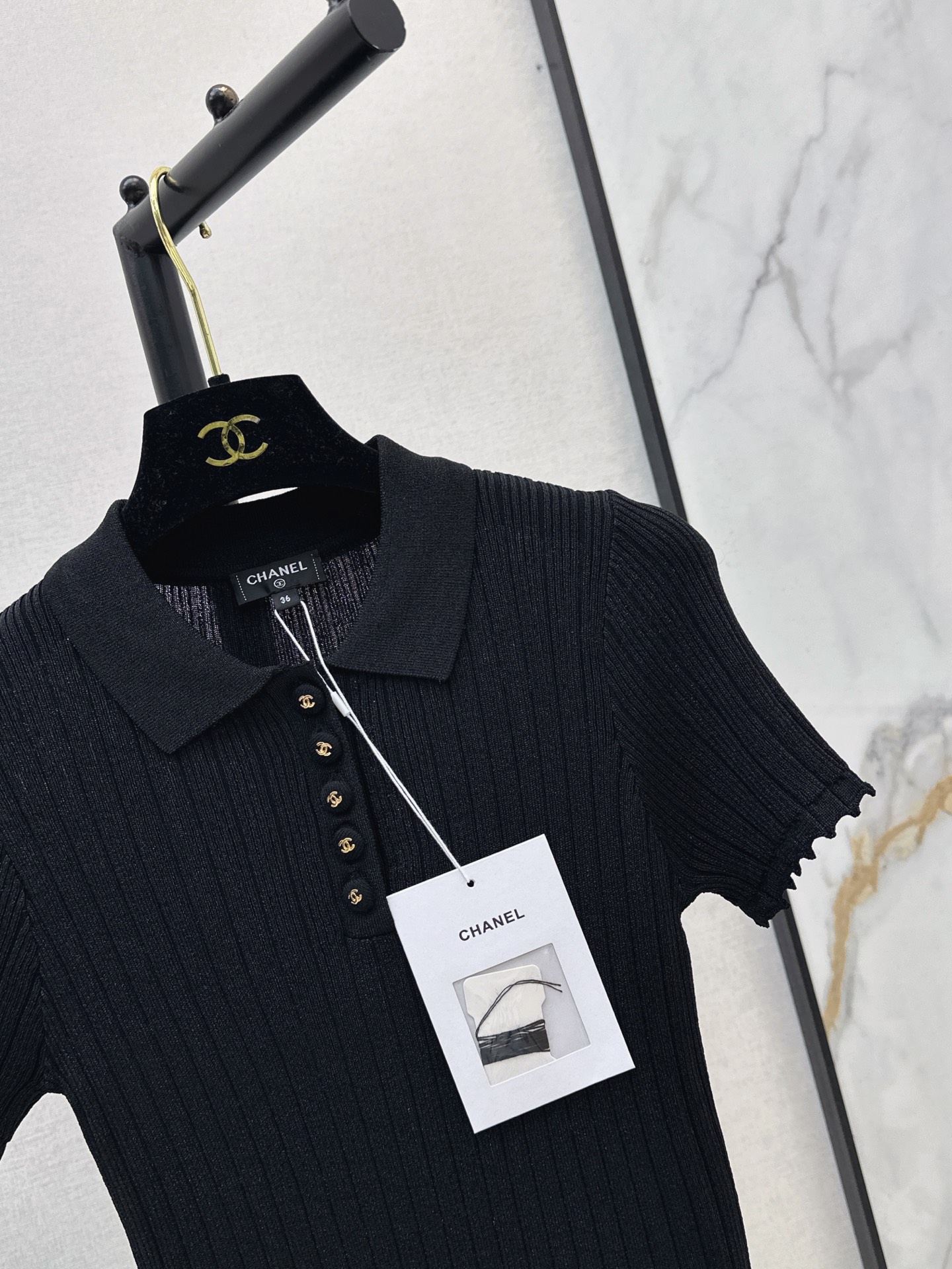 Chan 26ss knit polo shirt
