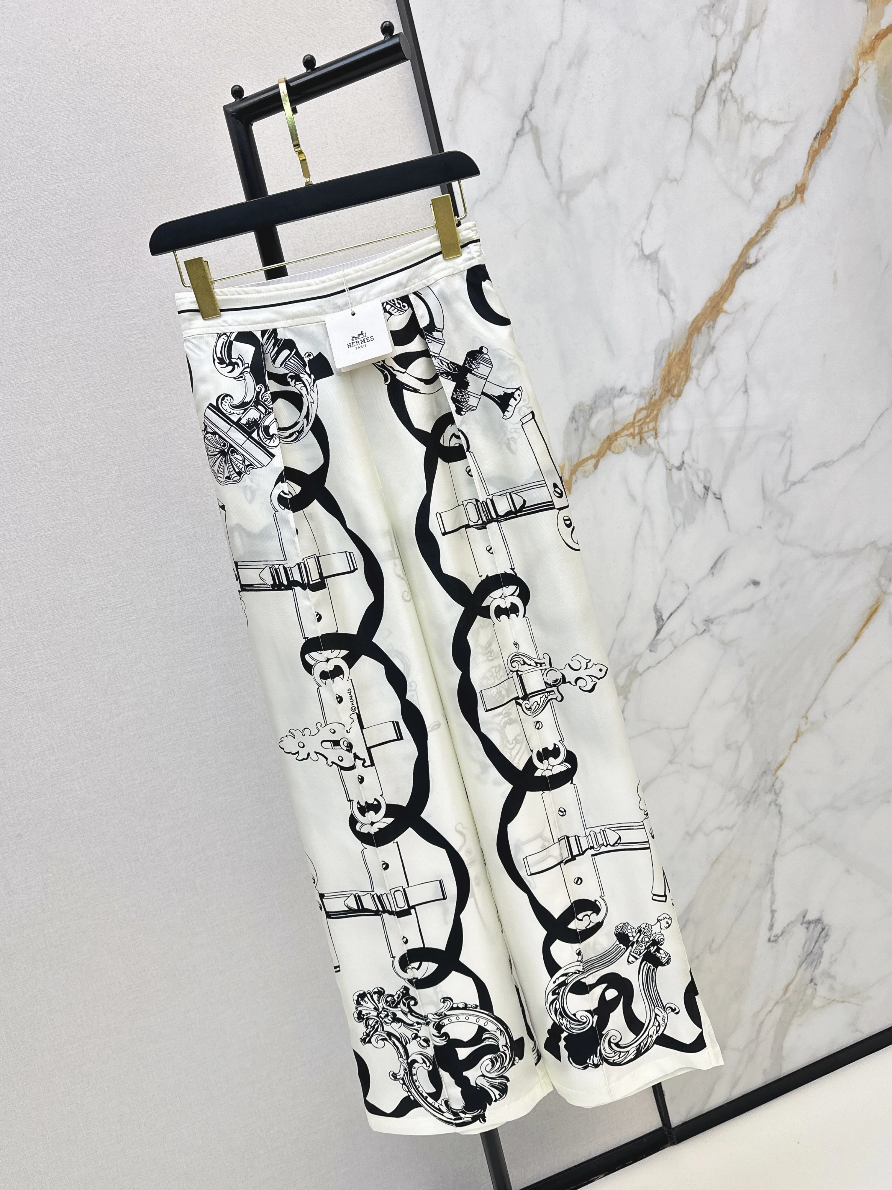Herm 26ss print silk pants