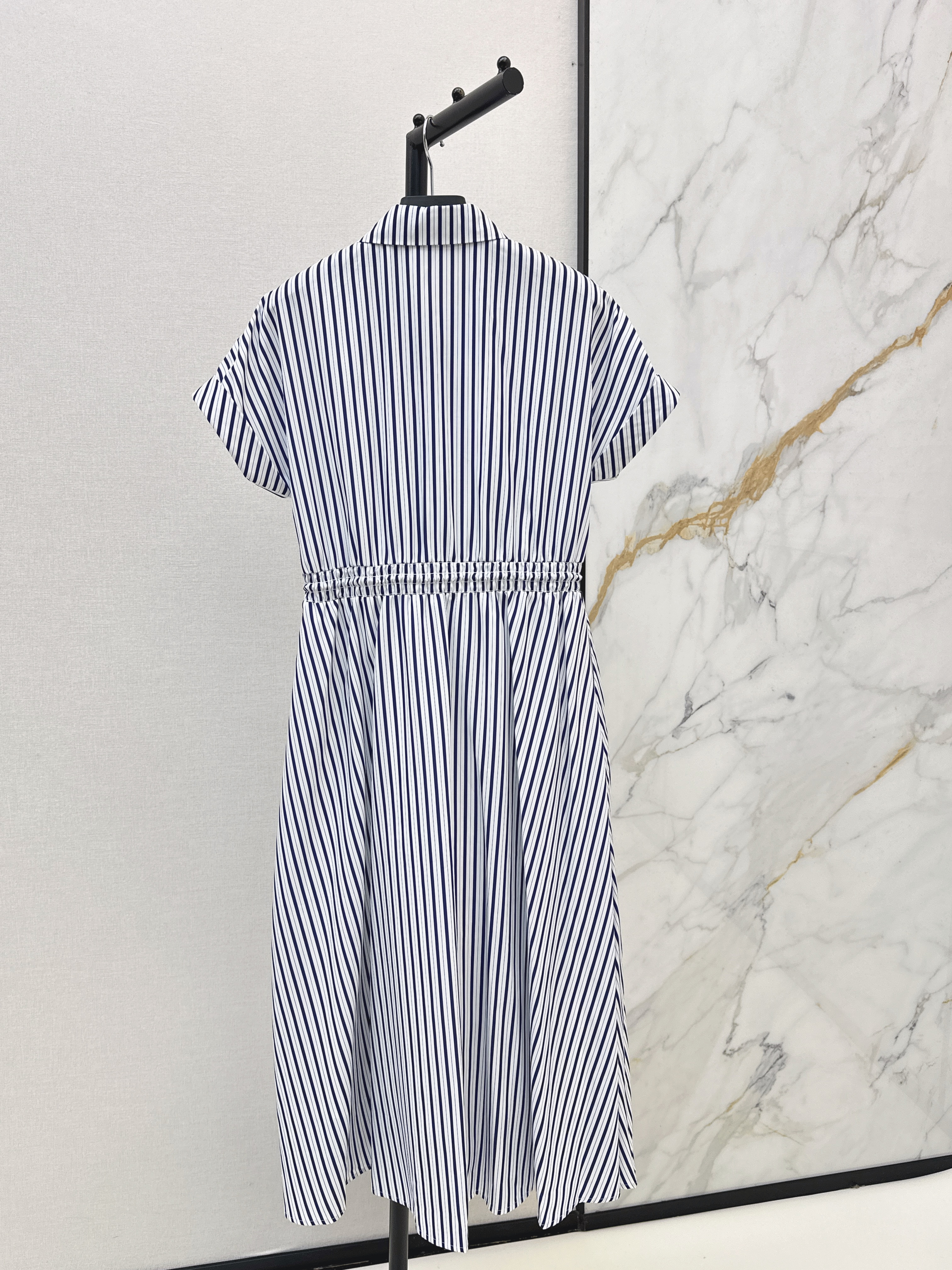 Pra 26ss stripe long shirt dress