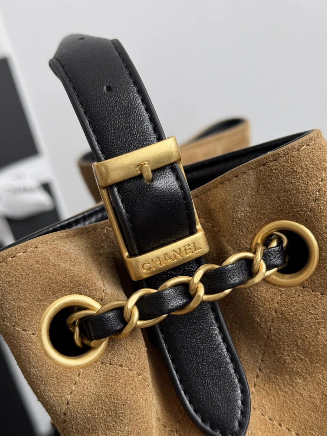 Chan 25A suede hobo bags