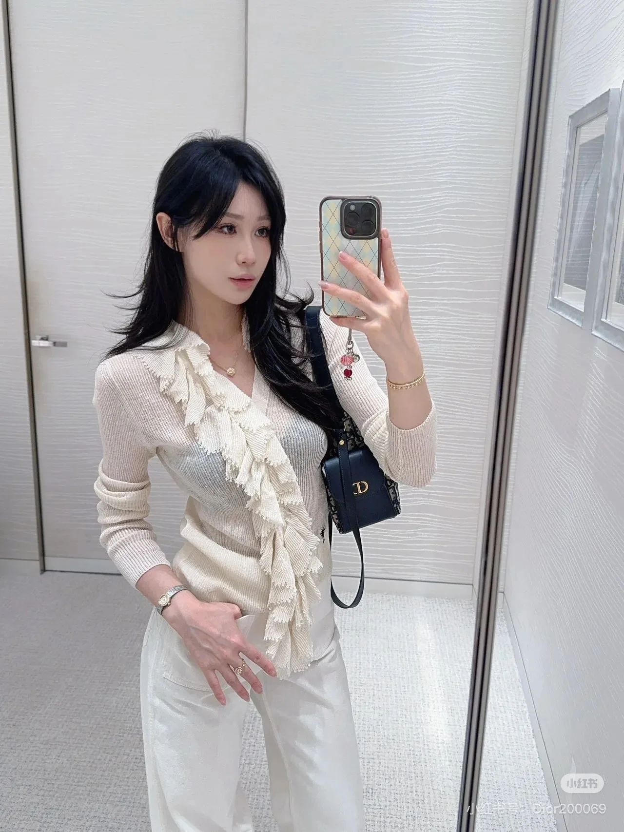 CD 26ss detachable lace collar cardigan